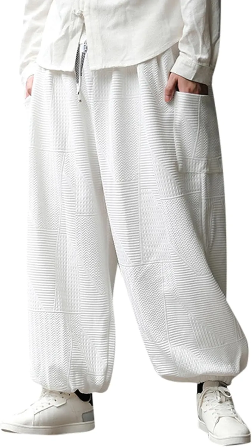 2023 Men's Baggy Sweatpants Plus Size Lightweight Joggers Stylish Hiking Pants Track Running Workout Trousers Soft Sweatpant