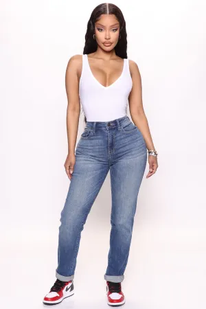 Always In Style High Rise Boyfriend Jeans - Medium Blue Wash