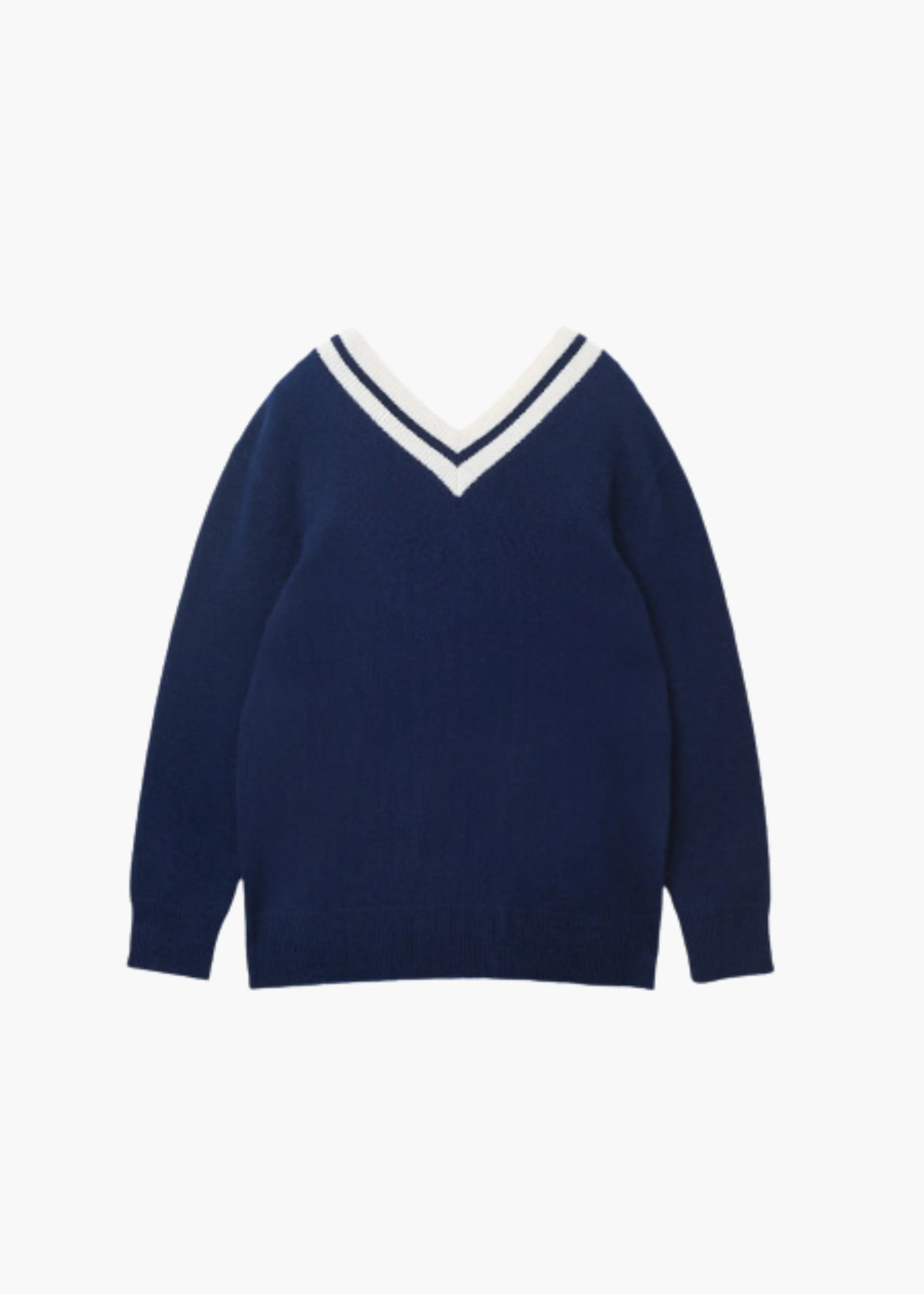 Cashmere double V-neck sweater