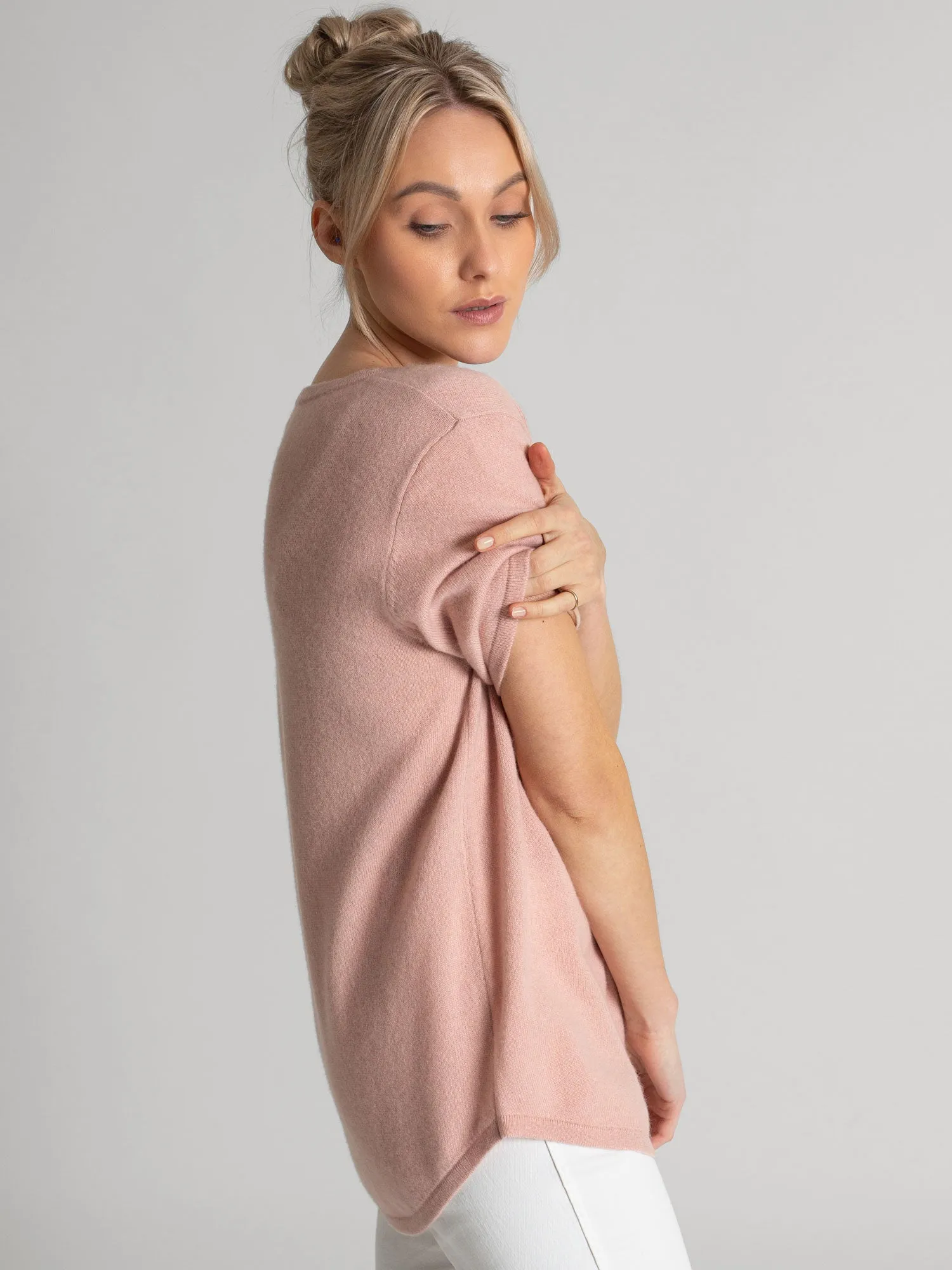 Cashmere T-shirt "Iben" - rose glow