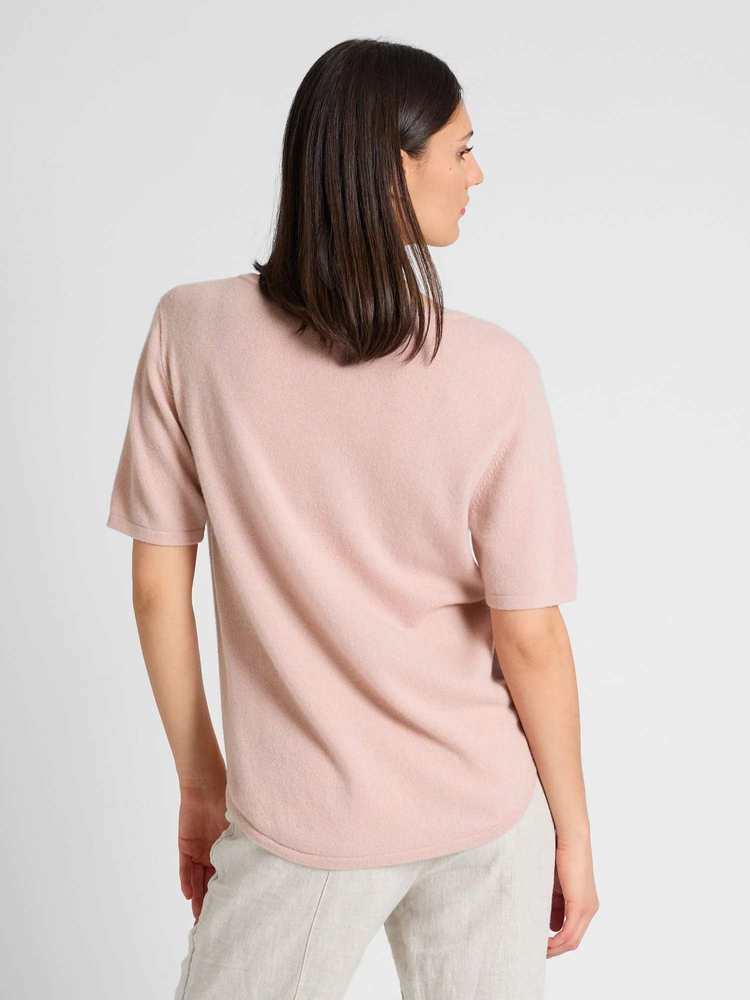 Cashmere T-shirt "Iben" - rose glow