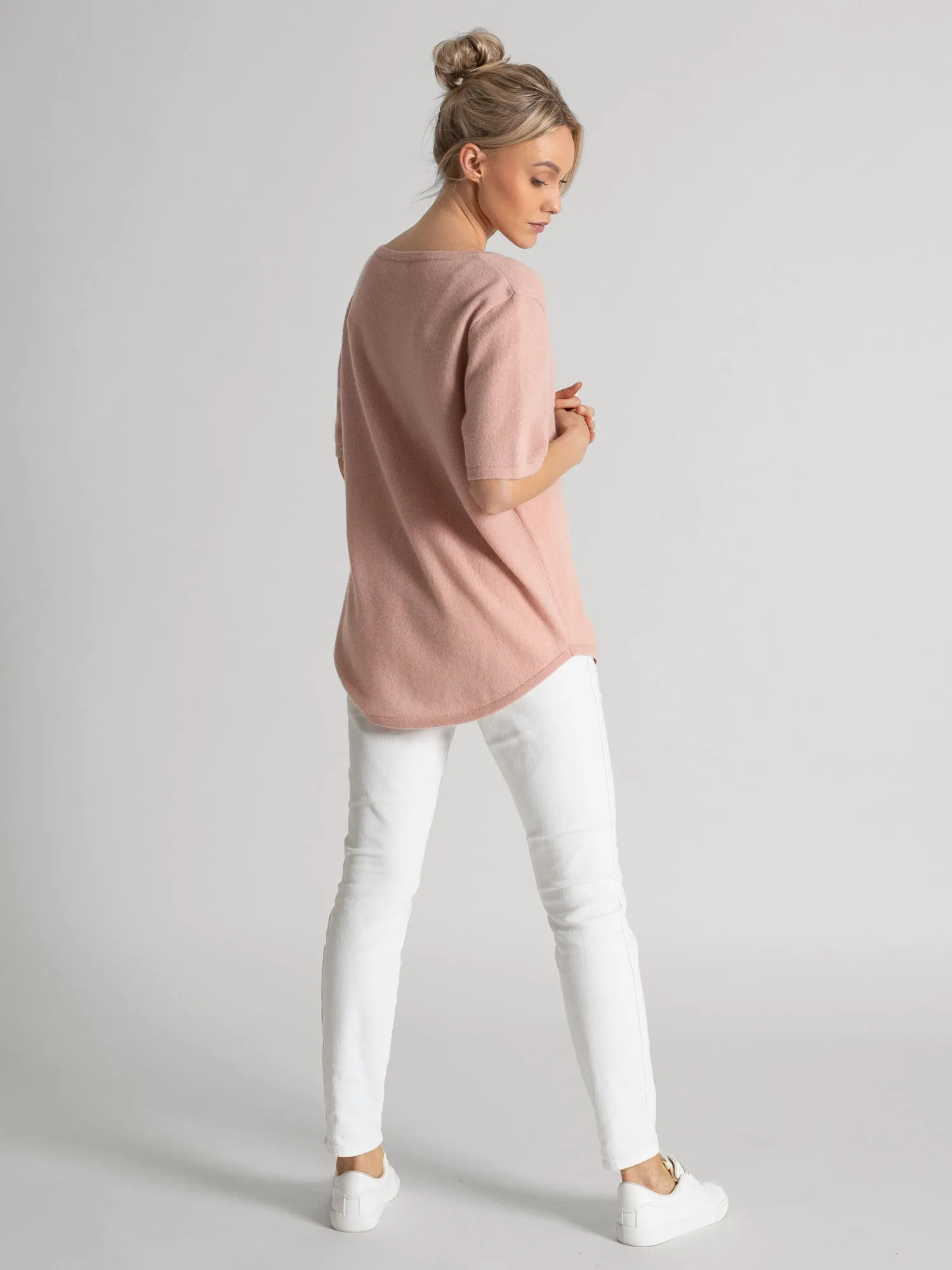 Cashmere T-shirt "Iben" - rose glow