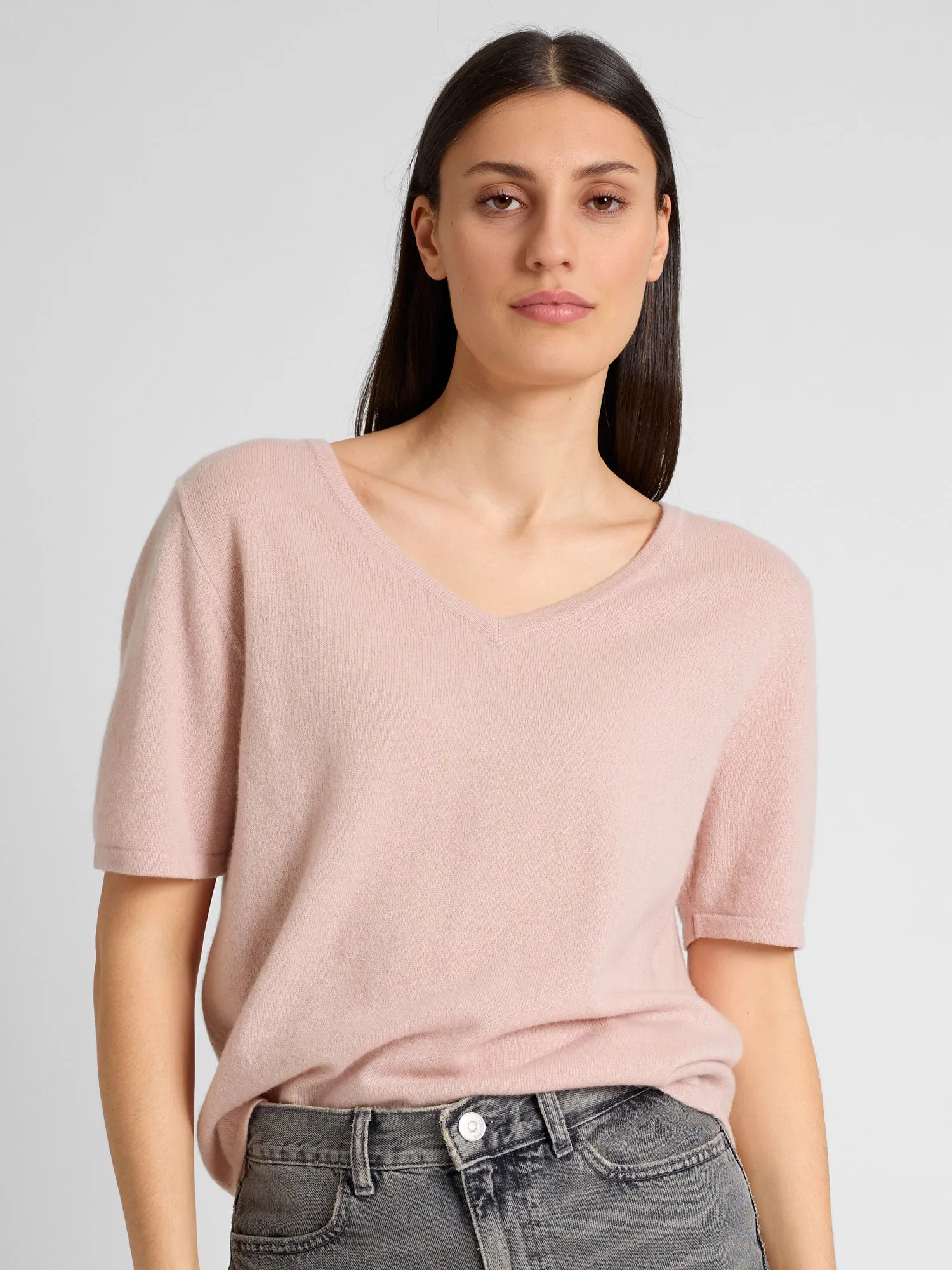Cashmere T-shirt "Iben" - rose glow