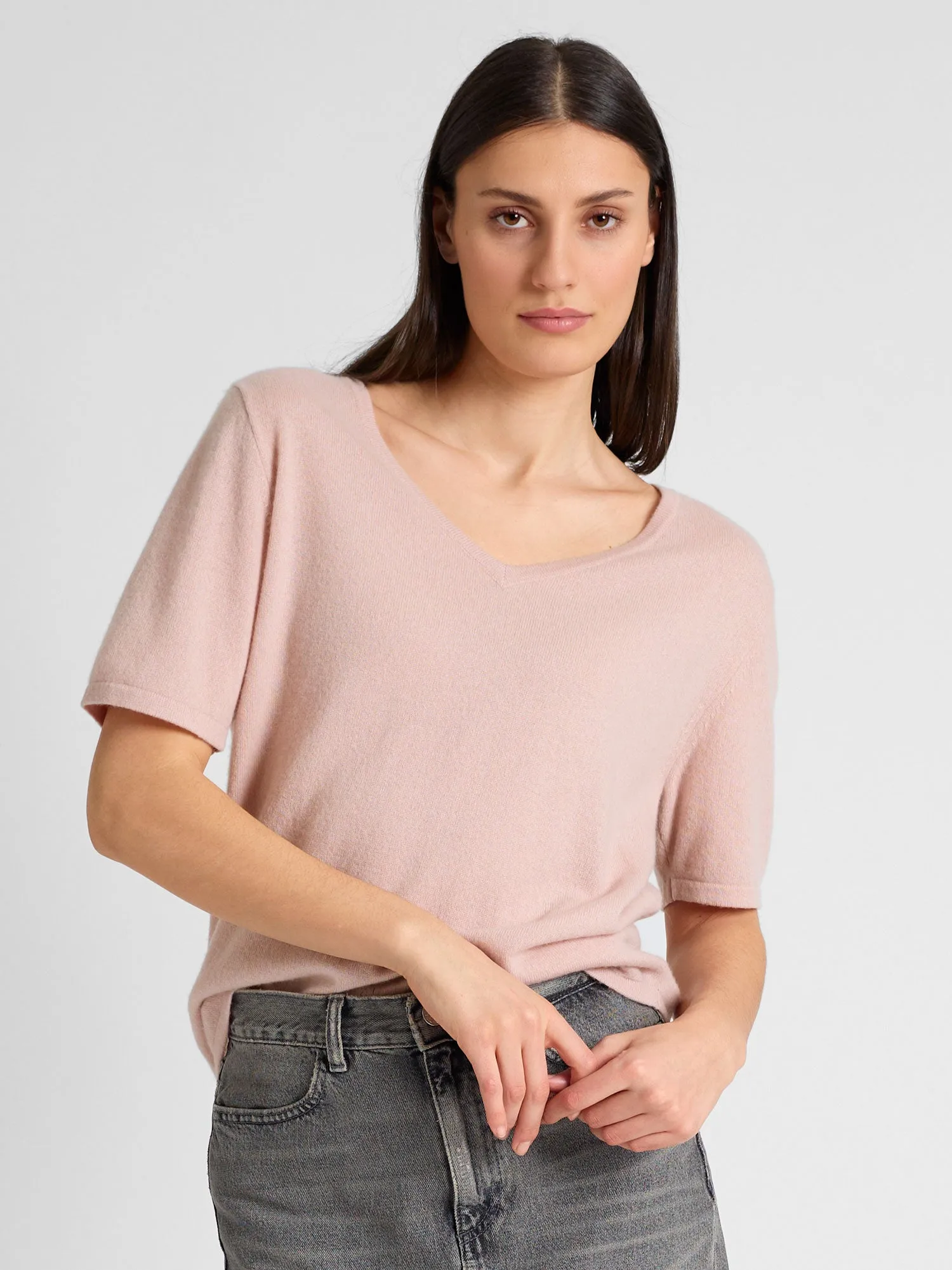 Cashmere T-shirt "Iben" - rose glow