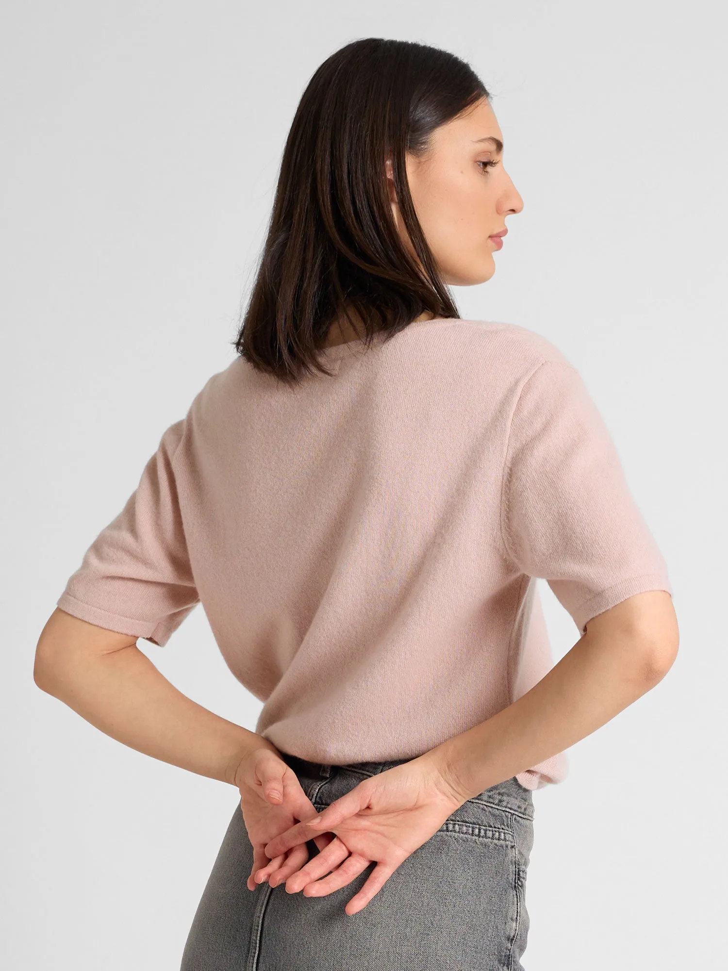 Cashmere T-shirt "Iben" - rose glow