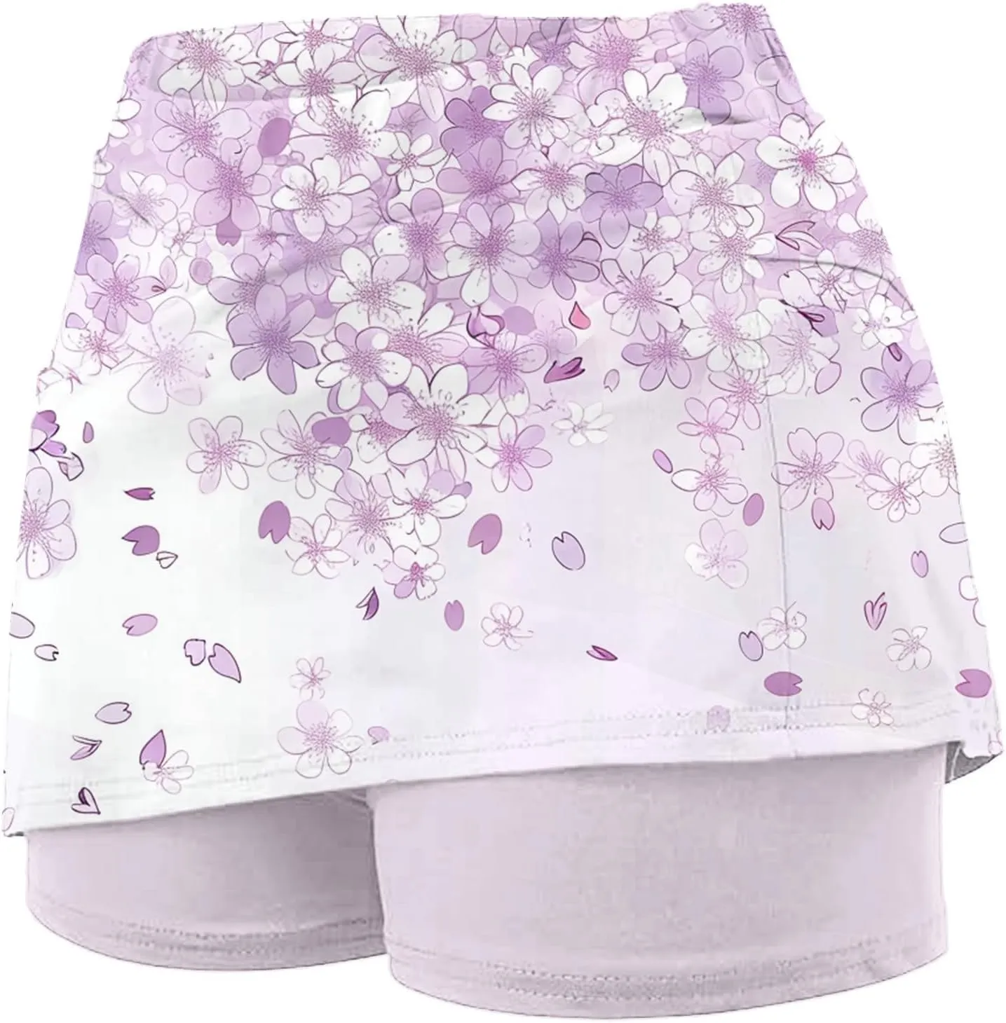DDAPJ pyju Women Shorts Stretchy Yoga Skort Trendy Floral Print Athletic Skirts Plus Size Golf Athletic Workout Skort