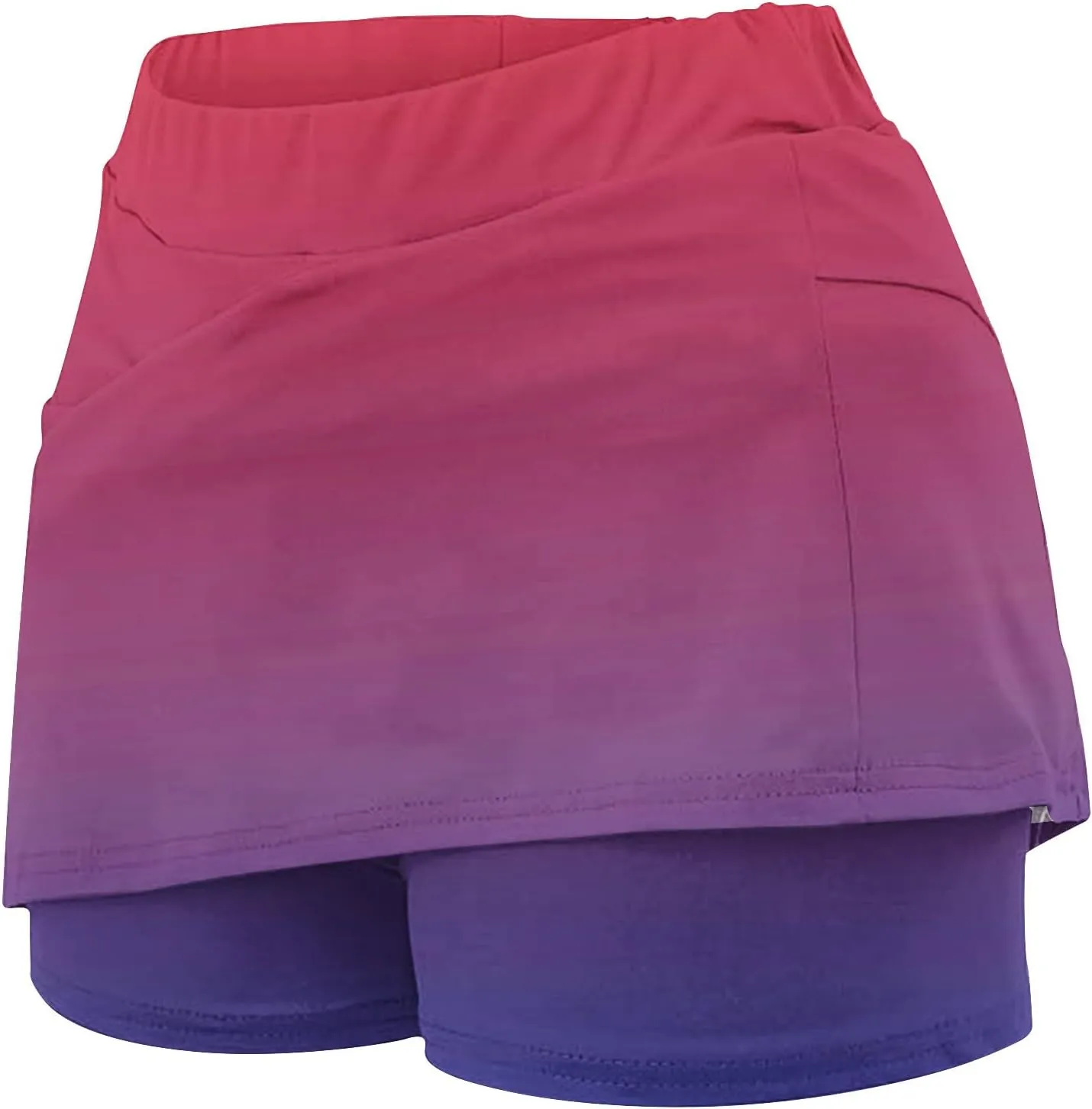 DDAPJ pyju Women's Gradient Athletic Skorts 2025 Trendy Summer High Waist Shorts Plus Size Tennis Skirts with Shorts