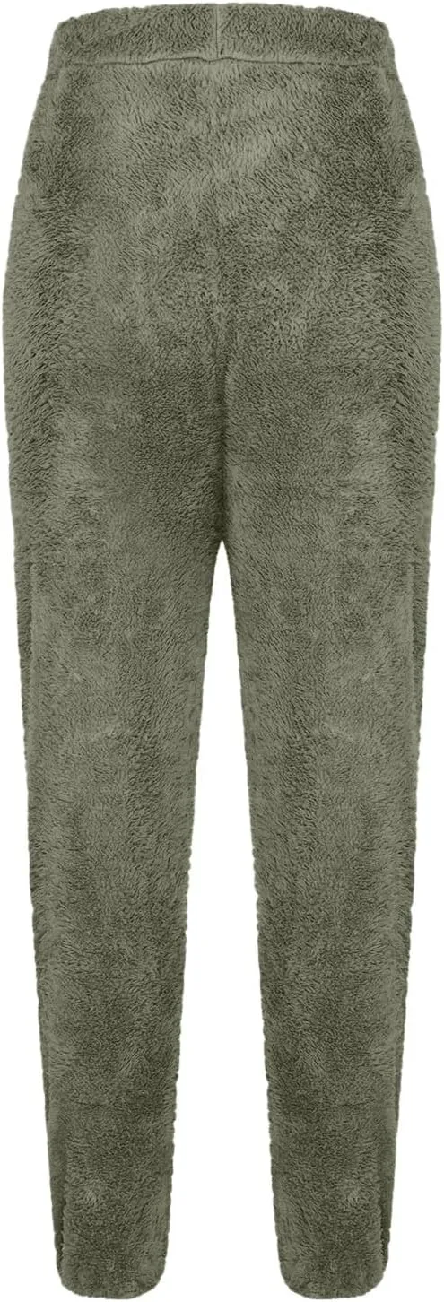 FZVYD Women's Velour Pants Soft Velvet Sweatpants Warm Straight Leg Athletic Track Casual Lounge Joggers Trousers 2025