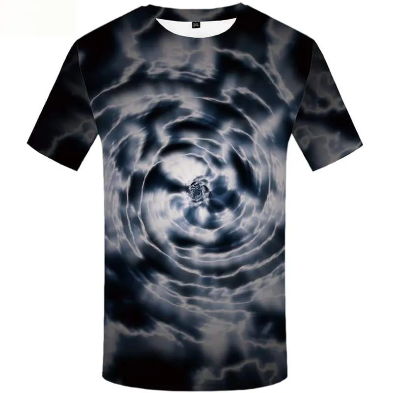 Galaxy Space T shirts Men Dizziness Shirt Print Psychedelic Tshirts Casual