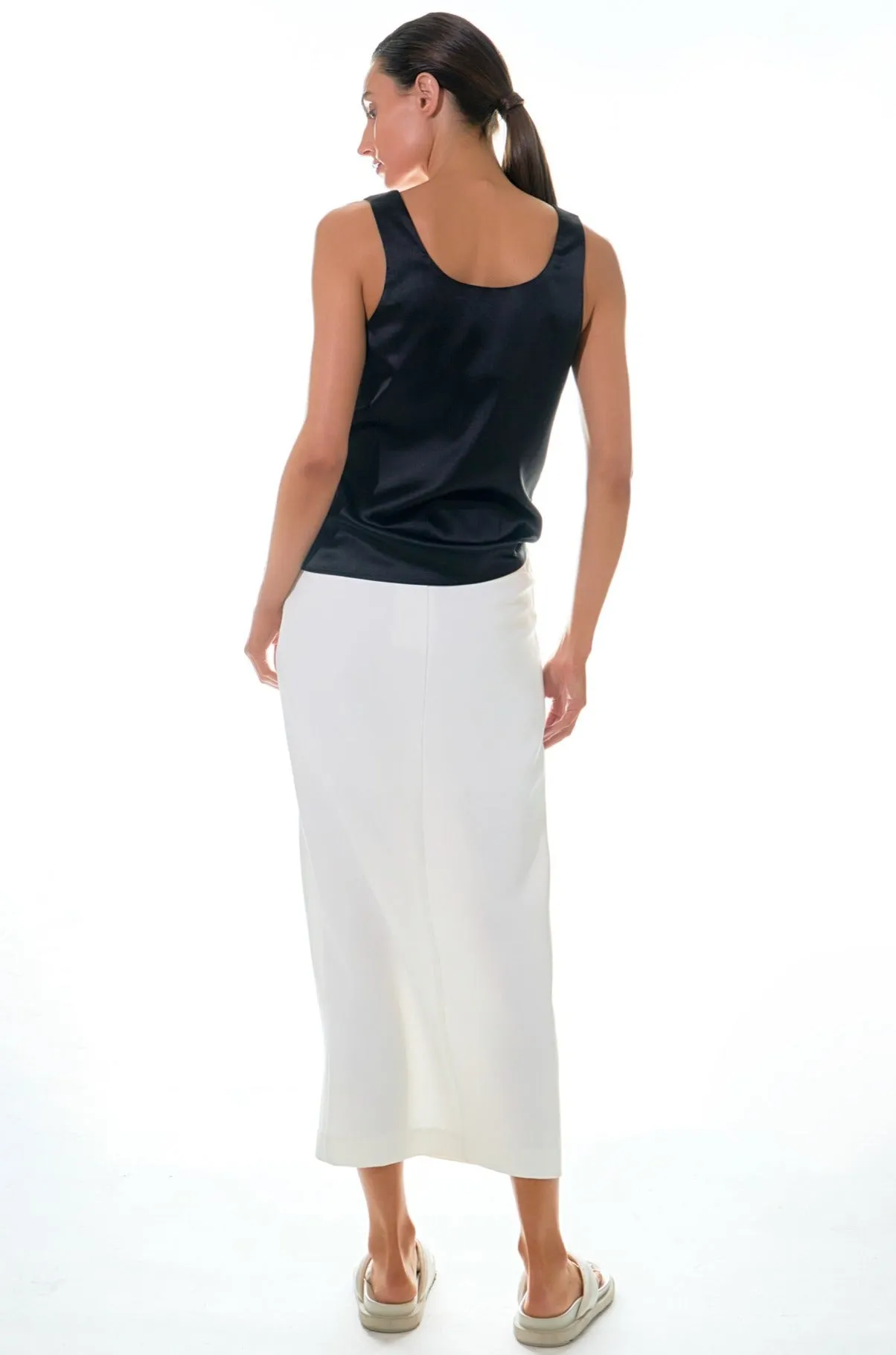 Grey Lab - Mid-Waisted Front Slit Maxi Skirt