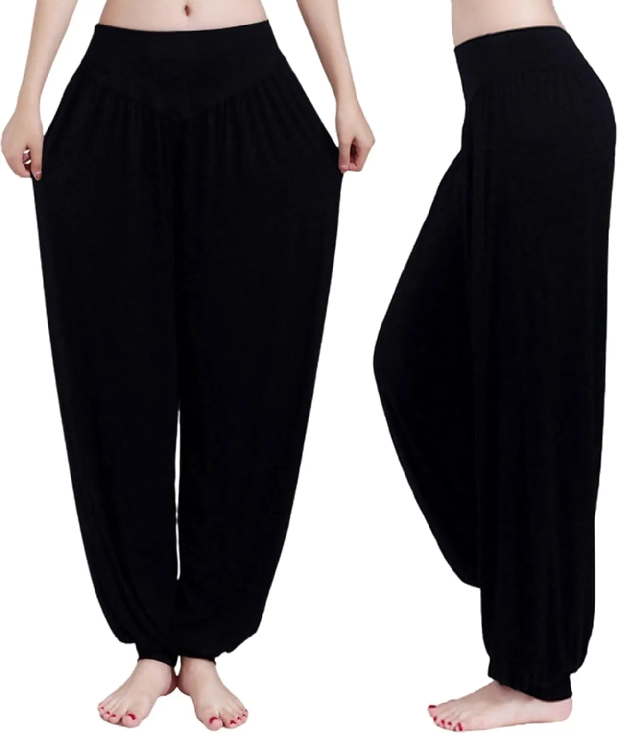 Harem Pants Women High Waist Yoga Pants Elastic Soft Modal Sports Pants 2025 Summer Loose Comfy Joggers Trousers
