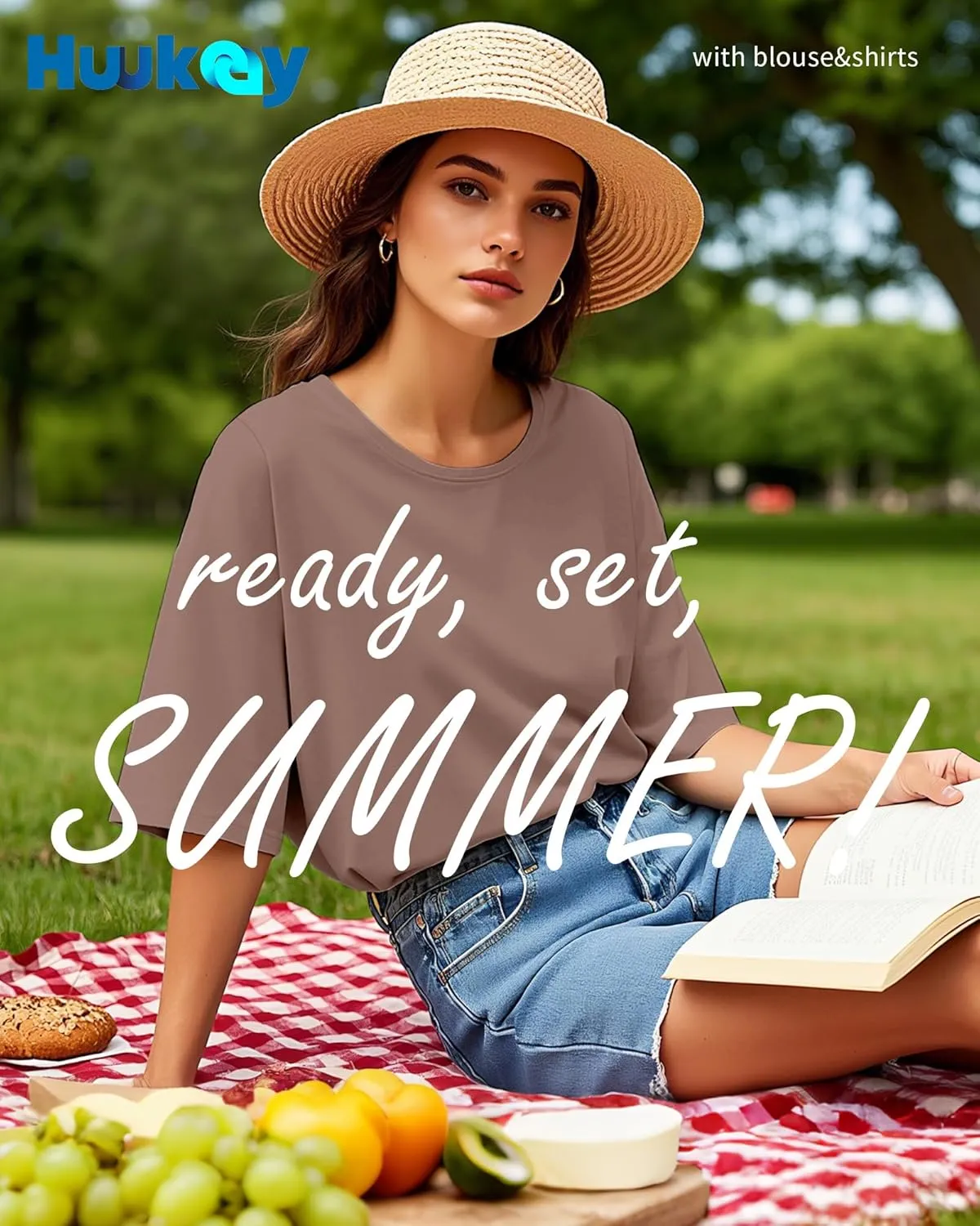 Huukeay 3 Pcs Womens Half Sleeve Top Elbow Length T Shirt Women Round Neck Basic T Shirt Summer Casual Blouses