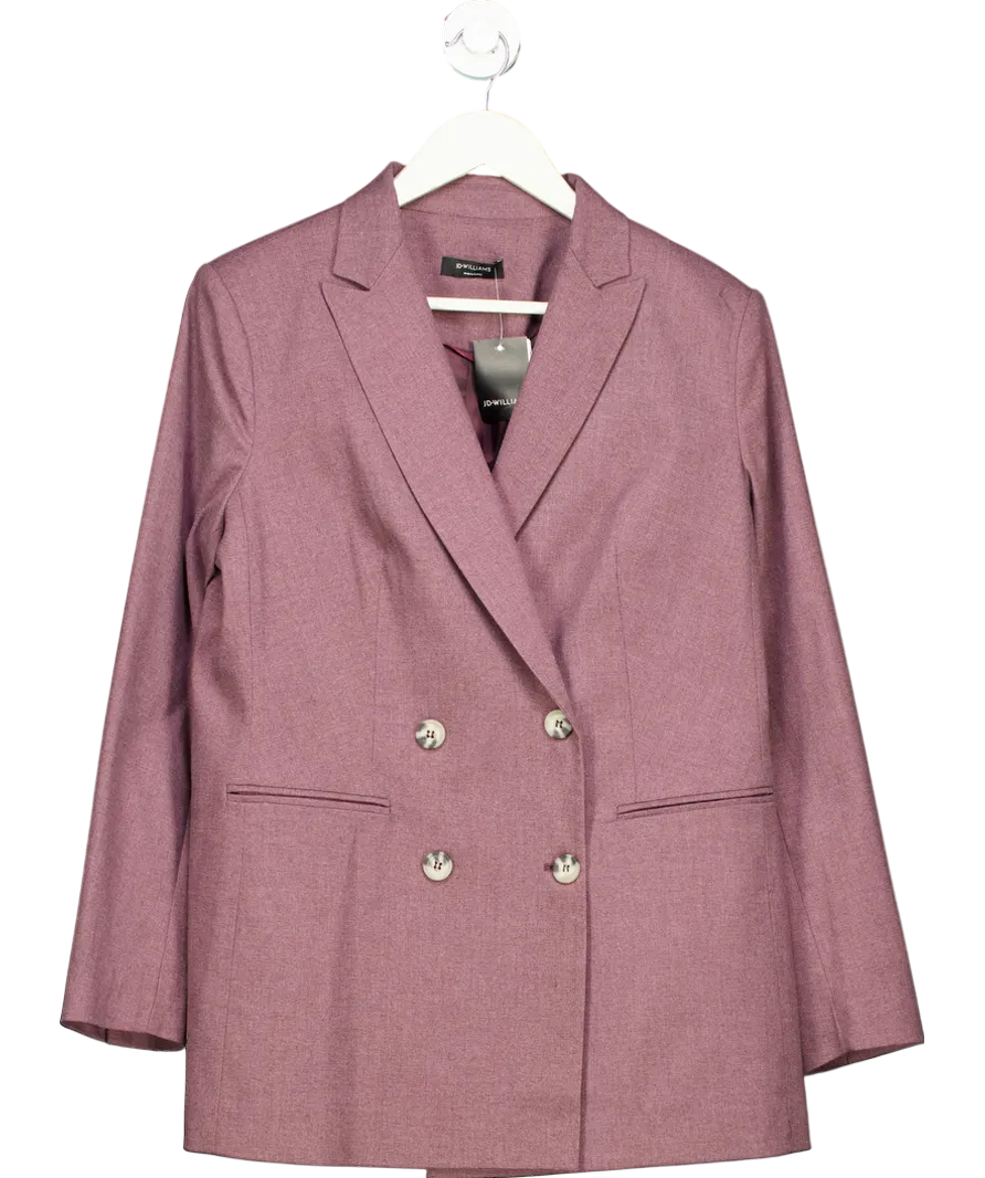 J.D Williams Purple Marl Double Breasted Blazer UK 12