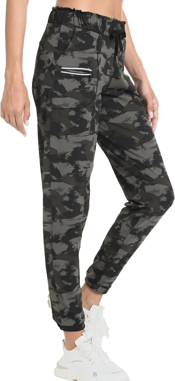 Kcutteyg Womens Joggers with Pockets, Lightweight Quick Dry Athletic Workout Soft Pants for Gym, Yoga, Running