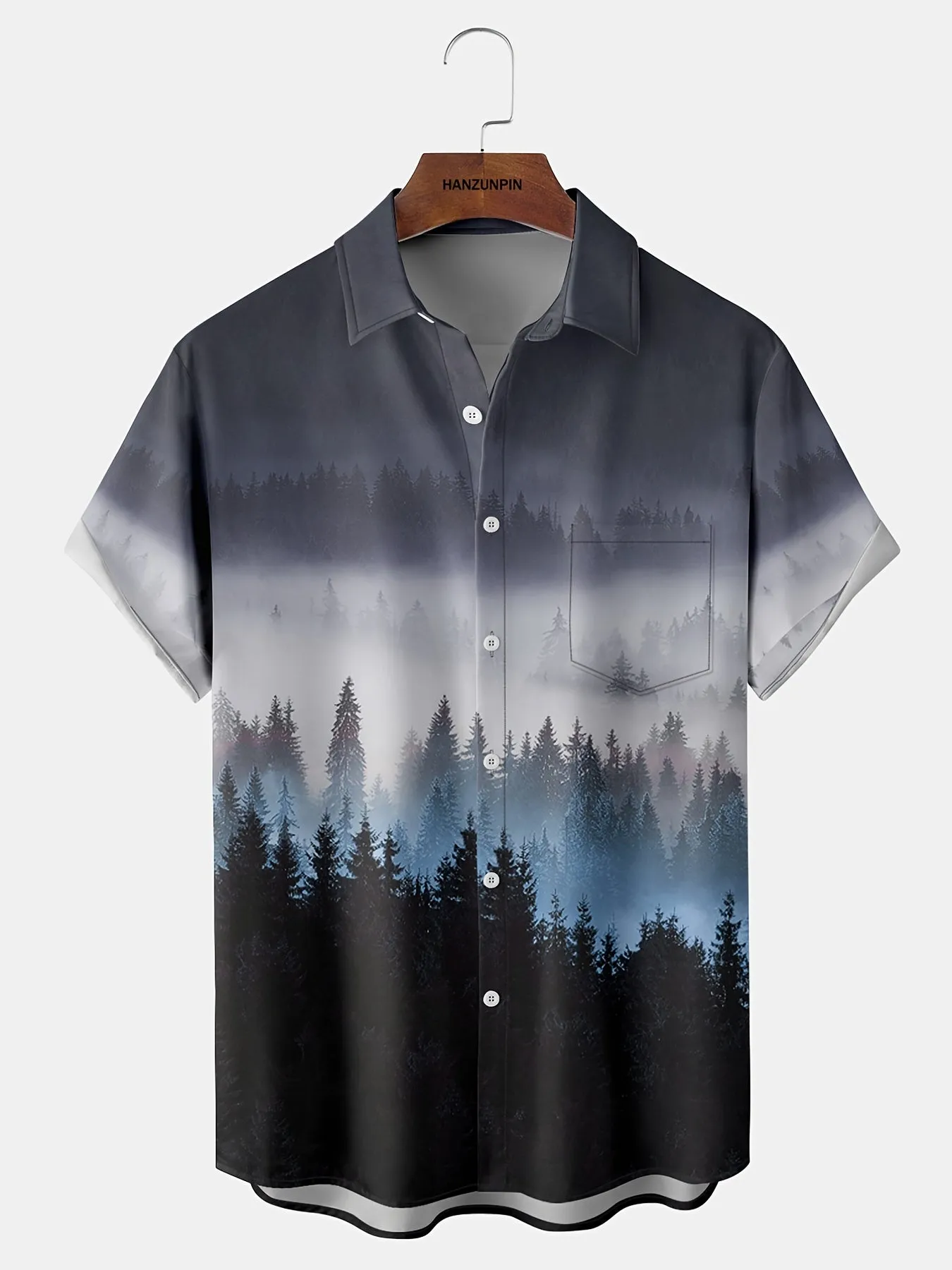 Men's Casual Button Down Short Sleeve Shirt