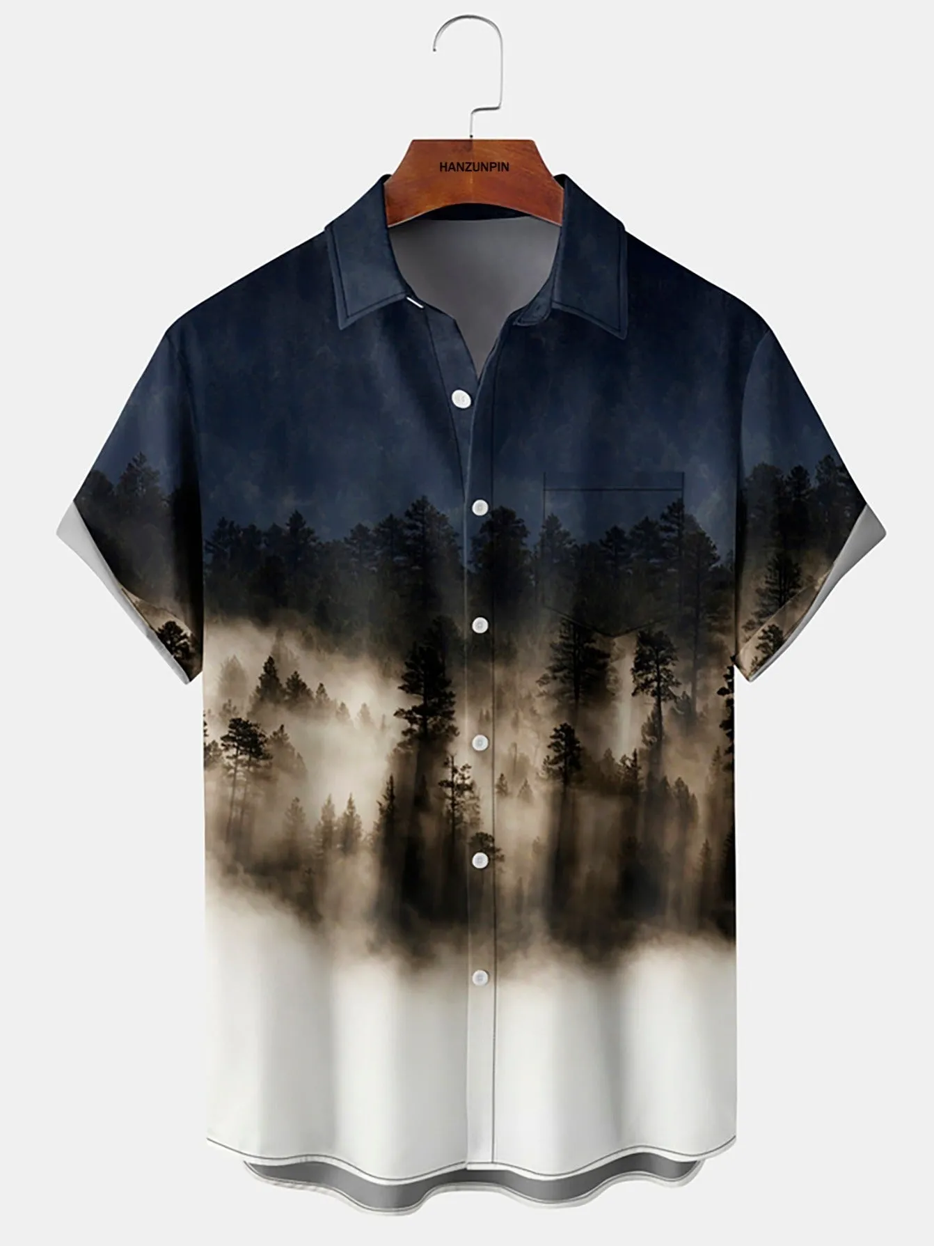 Men's Casual Button Down Short Sleeve Shirt