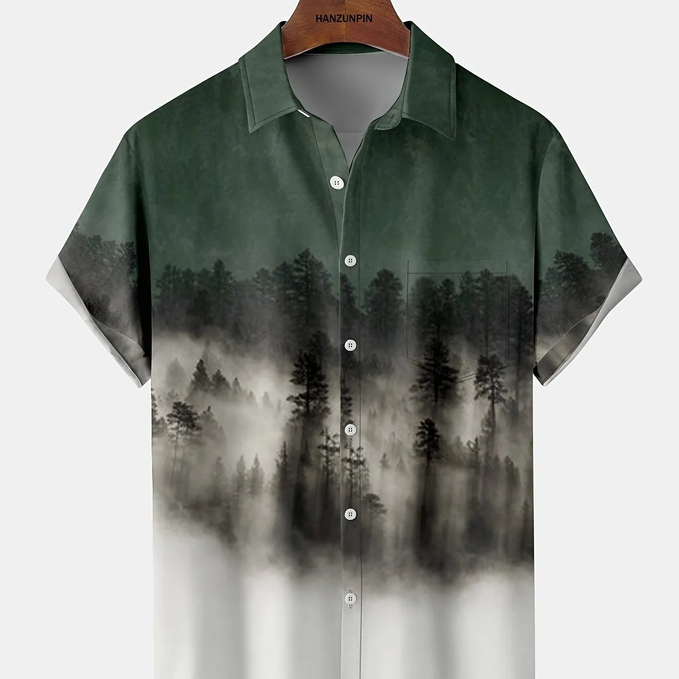 Men's Casual Button Down Short Sleeve Shirt