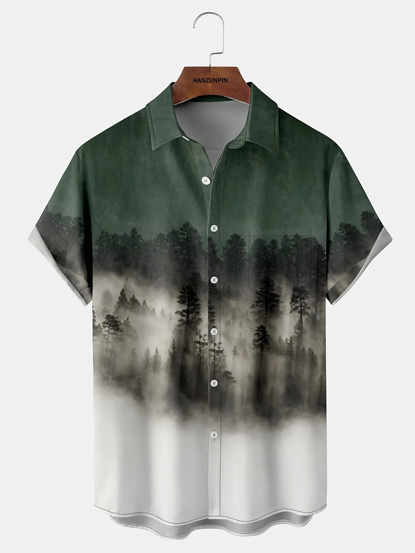 Men's Casual Button Down Short Sleeve Shirt