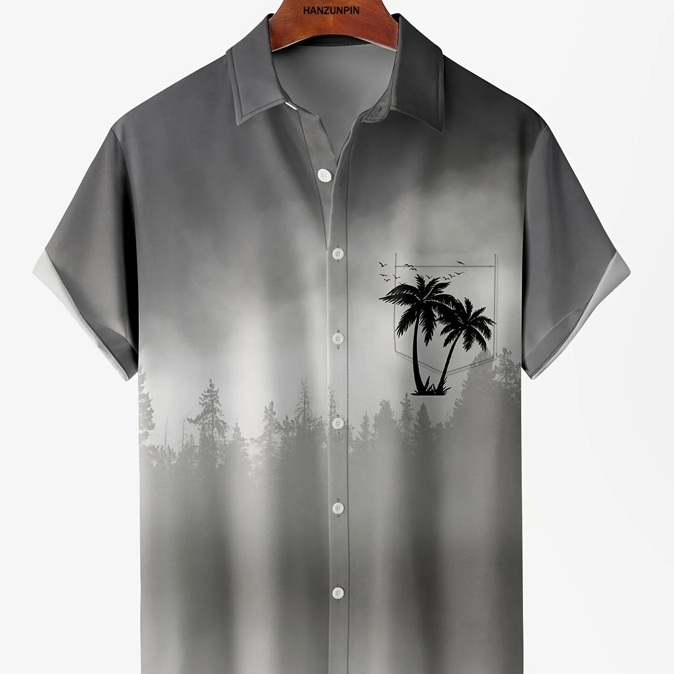 Men's Casual Button Down Short Sleeve Shirt