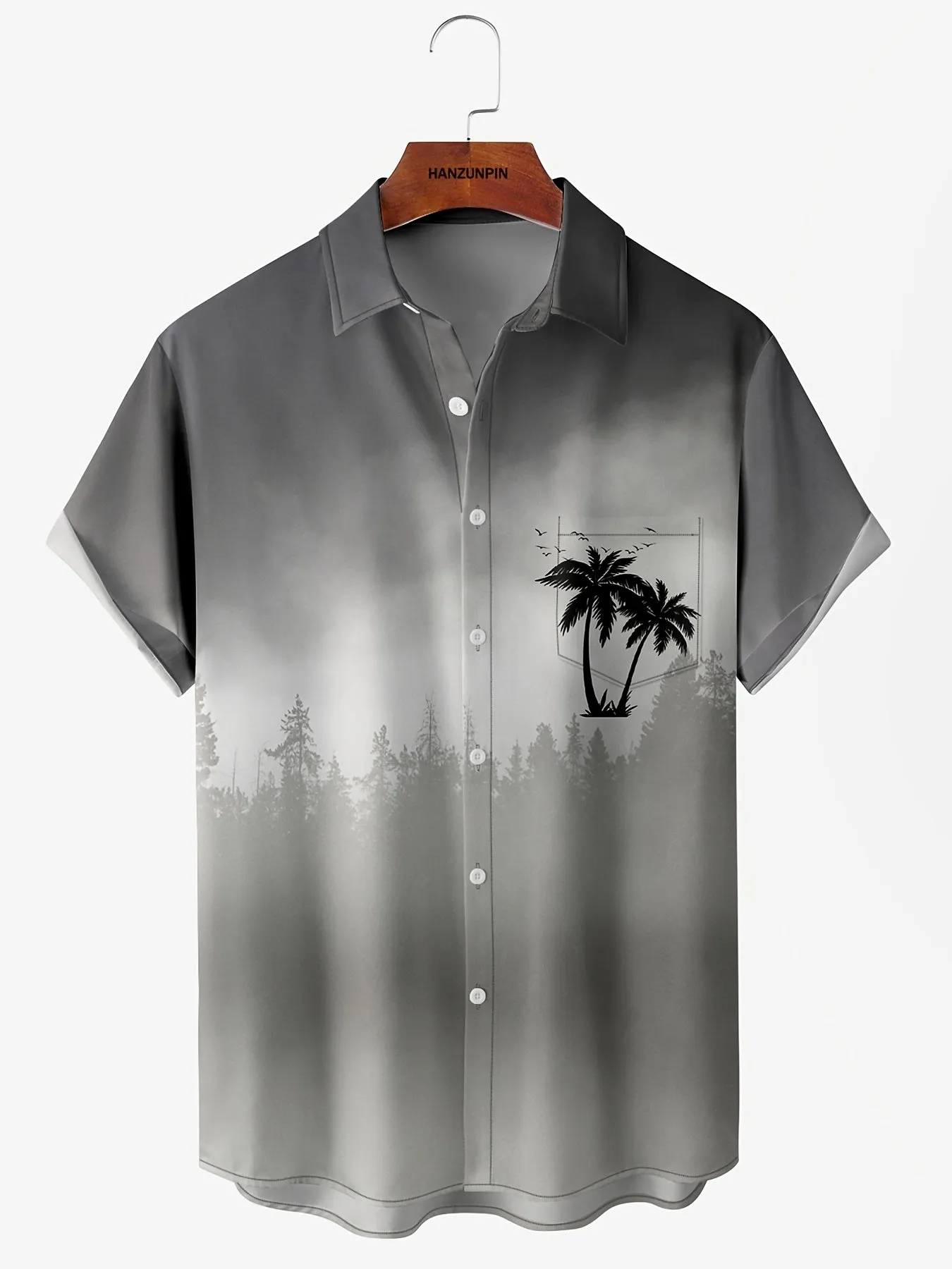 Men's Casual Button Down Short Sleeve Shirt