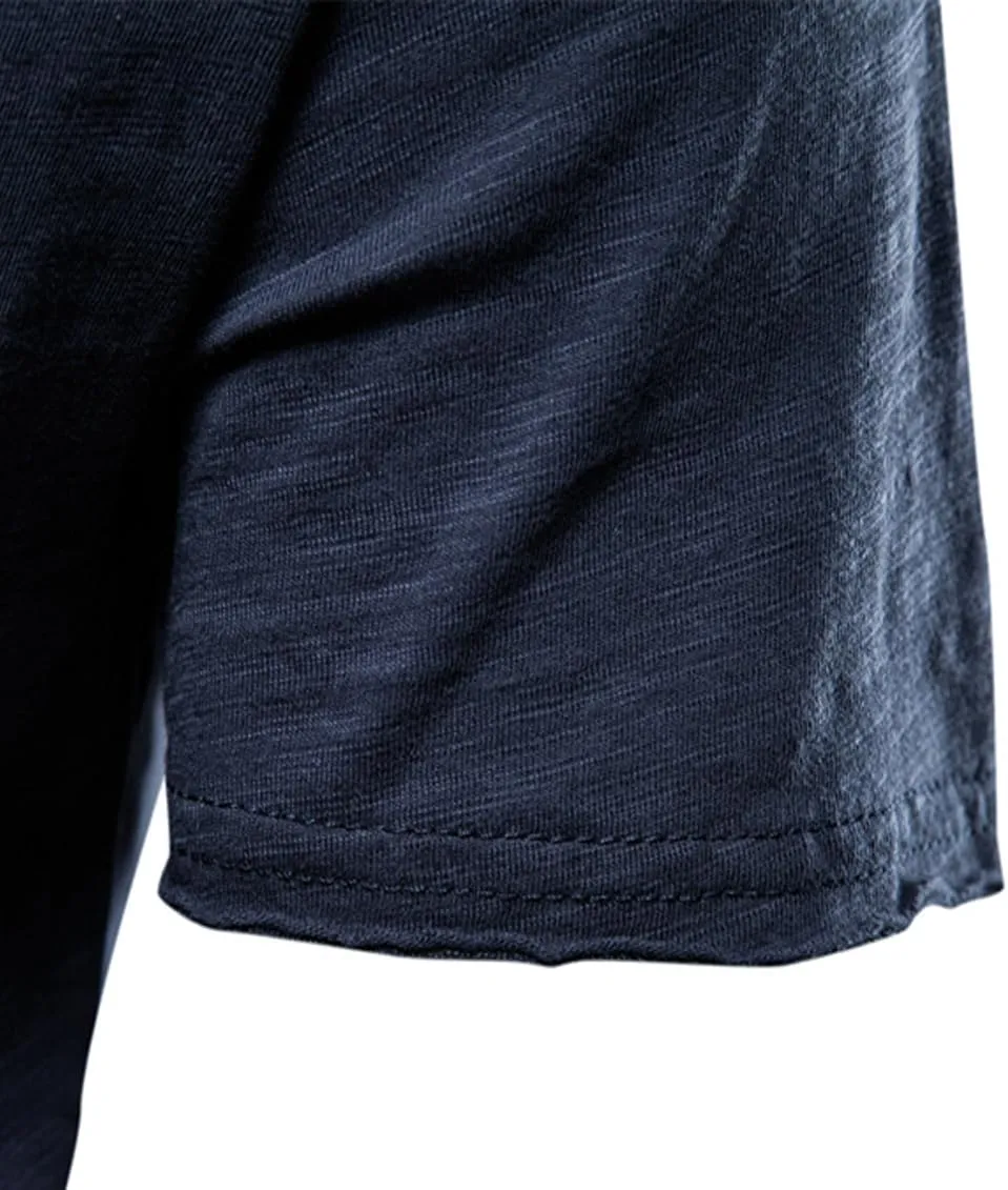 Mens Crew Neck T Shirt Short Sleeve Casual Summer Basic Tee Muscle Slim Fit Workout T-Shirt