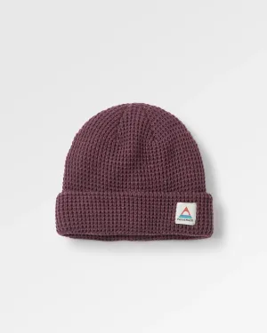 Moss Recycled Double Layer Waffle Beanie - Deep Plum Moss Recycled Double Layer Waffle Beanie - Deep Plum