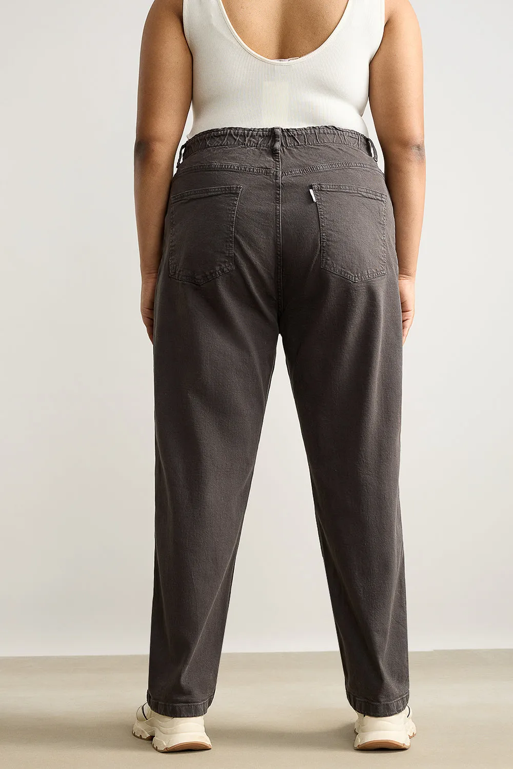 Olive Green Distress Mom Jeans