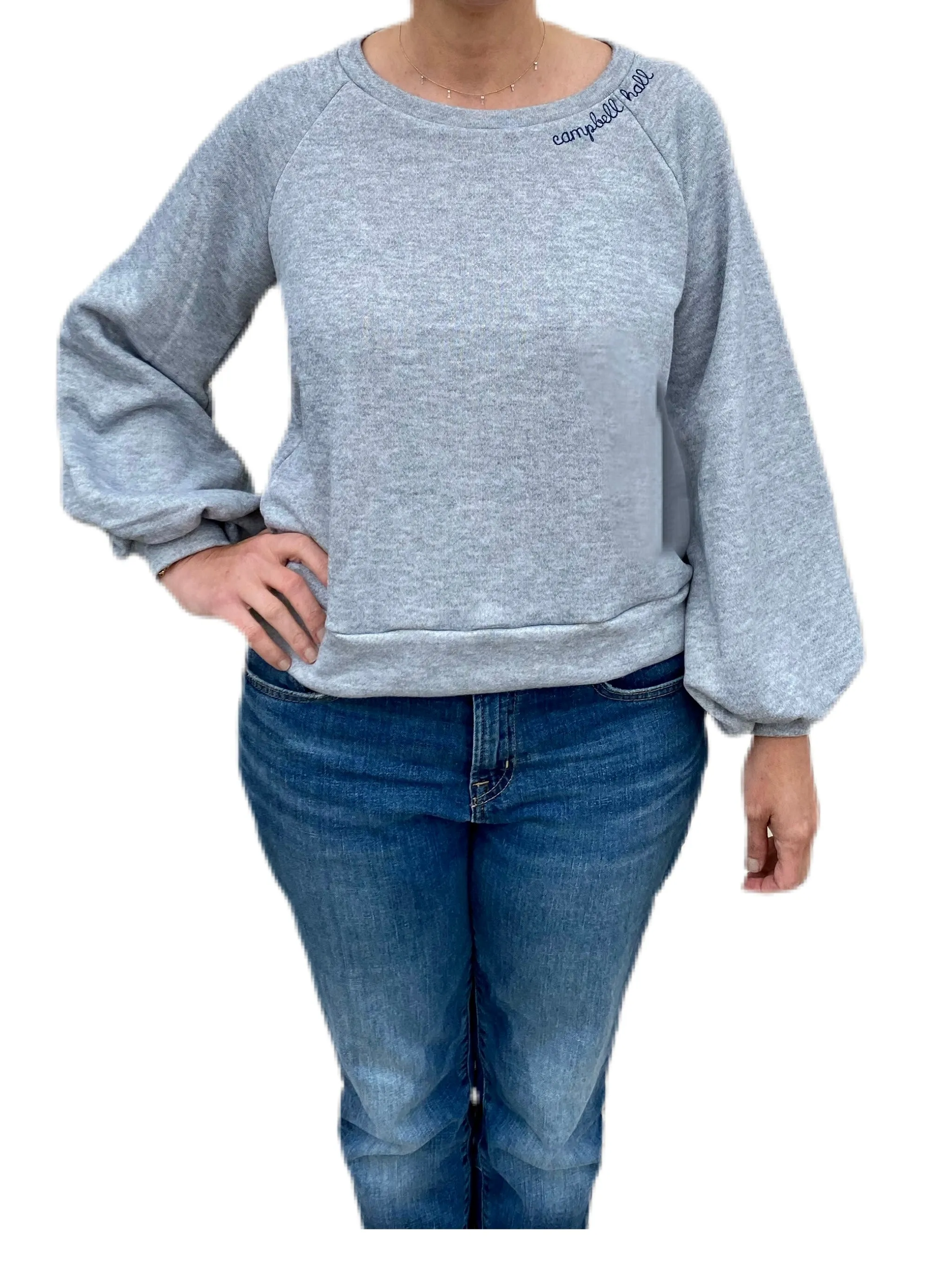 Our favorite UNISEX sweatshirts custom embroidered with school, sorority, club, city, state or anything you want!