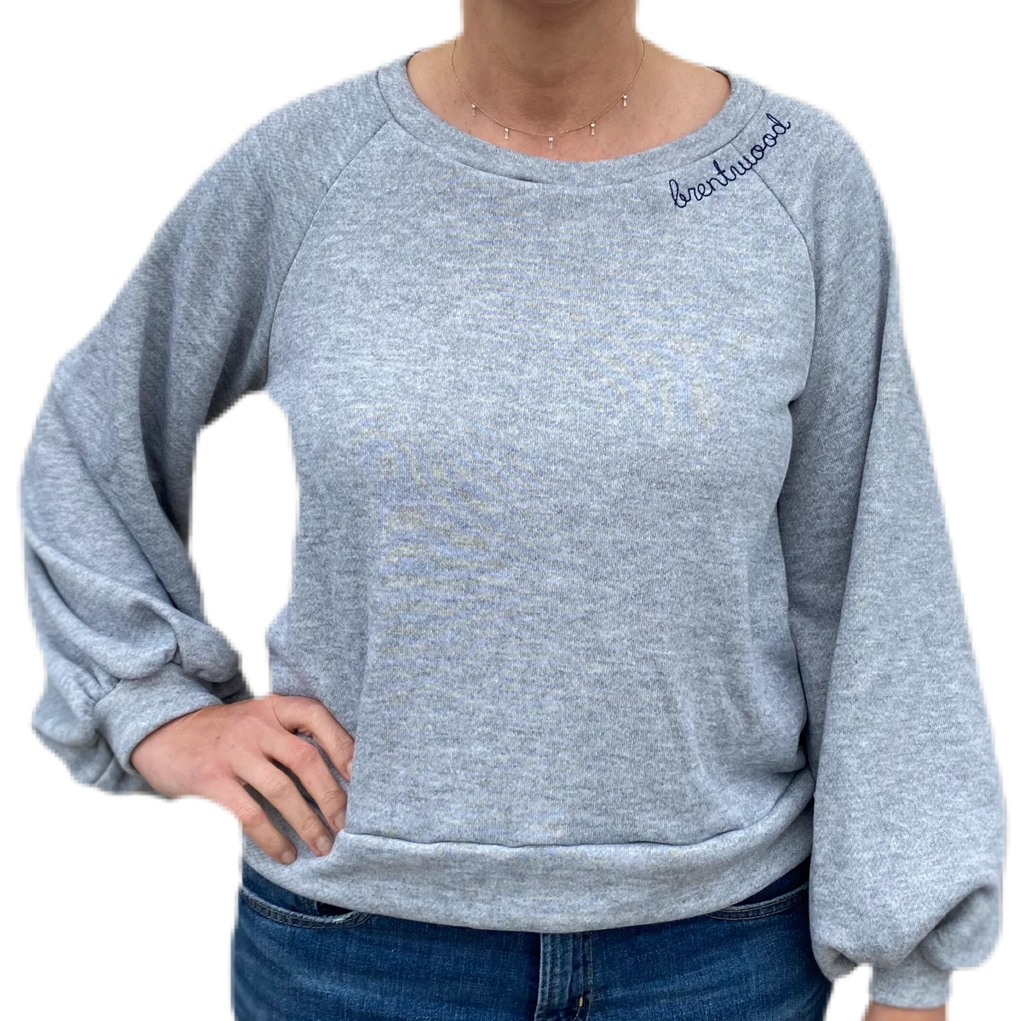 Our favorite UNISEX sweatshirts custom embroidered with school, sorority, club, city, state or anything you want!