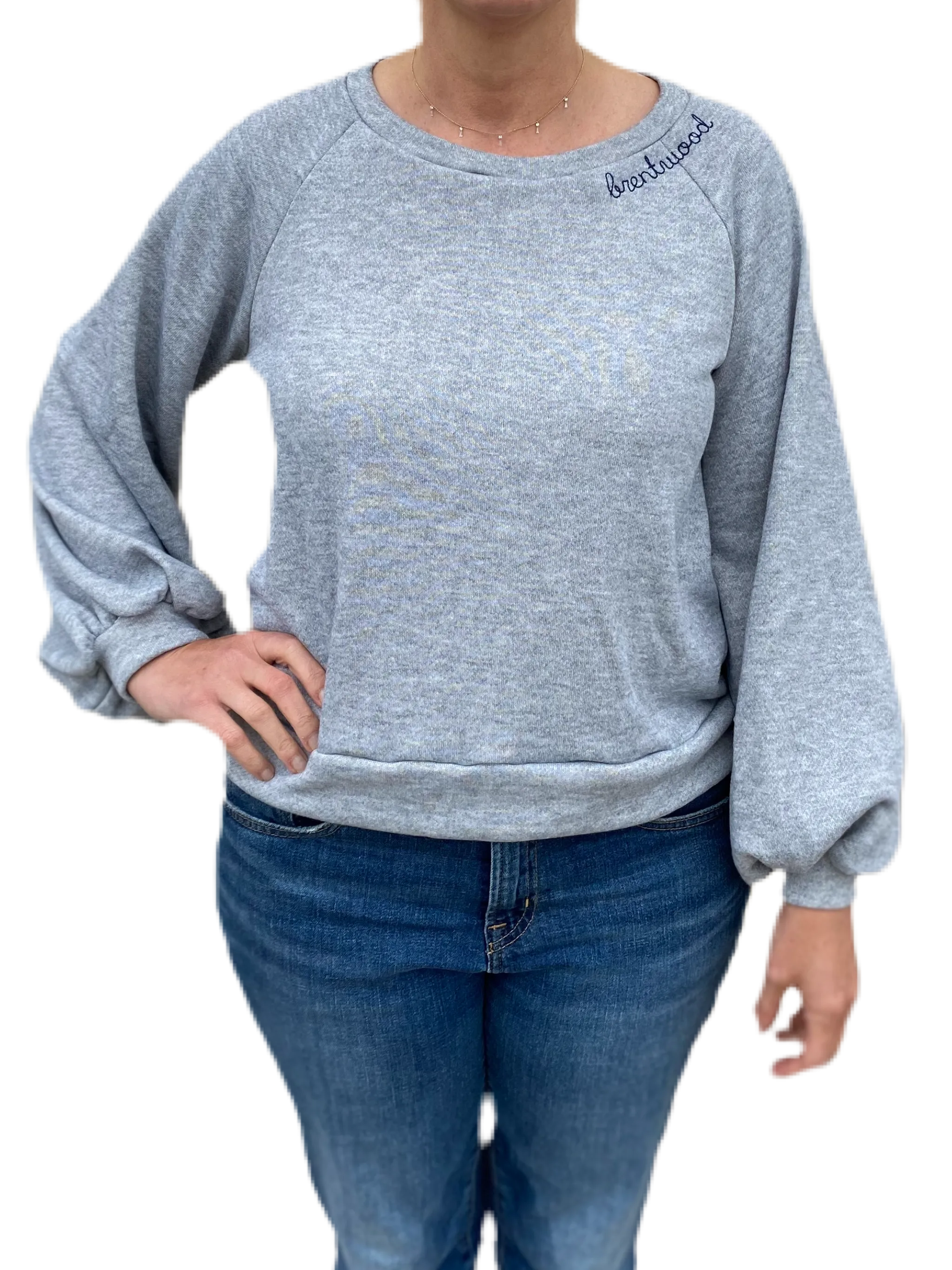 Our favorite UNISEX sweatshirts custom embroidered with school, sorority, club, city, state or anything you want!