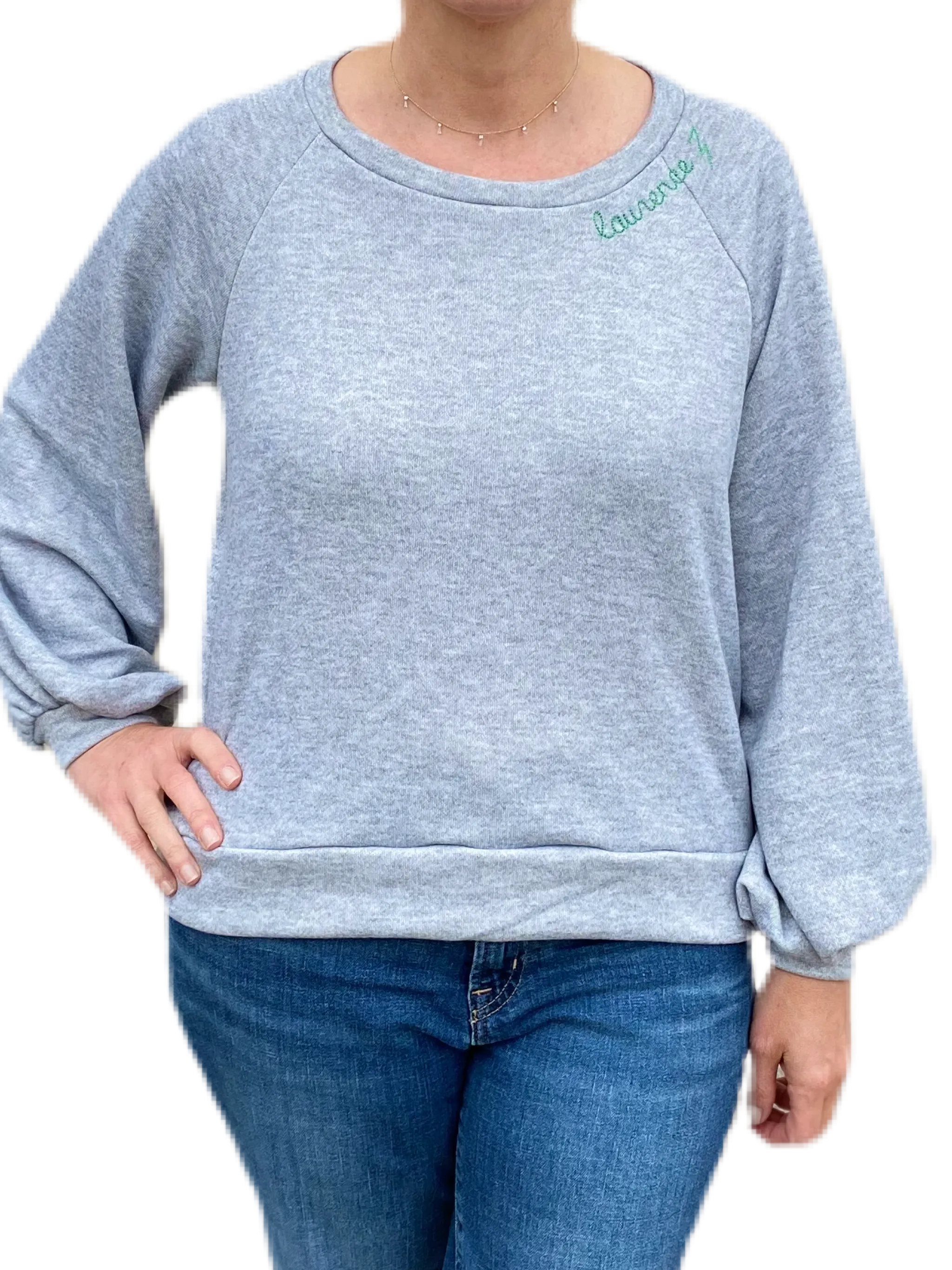 Our favorite UNISEX sweatshirts custom embroidered with school, sorority, club, city, state or anything you want!