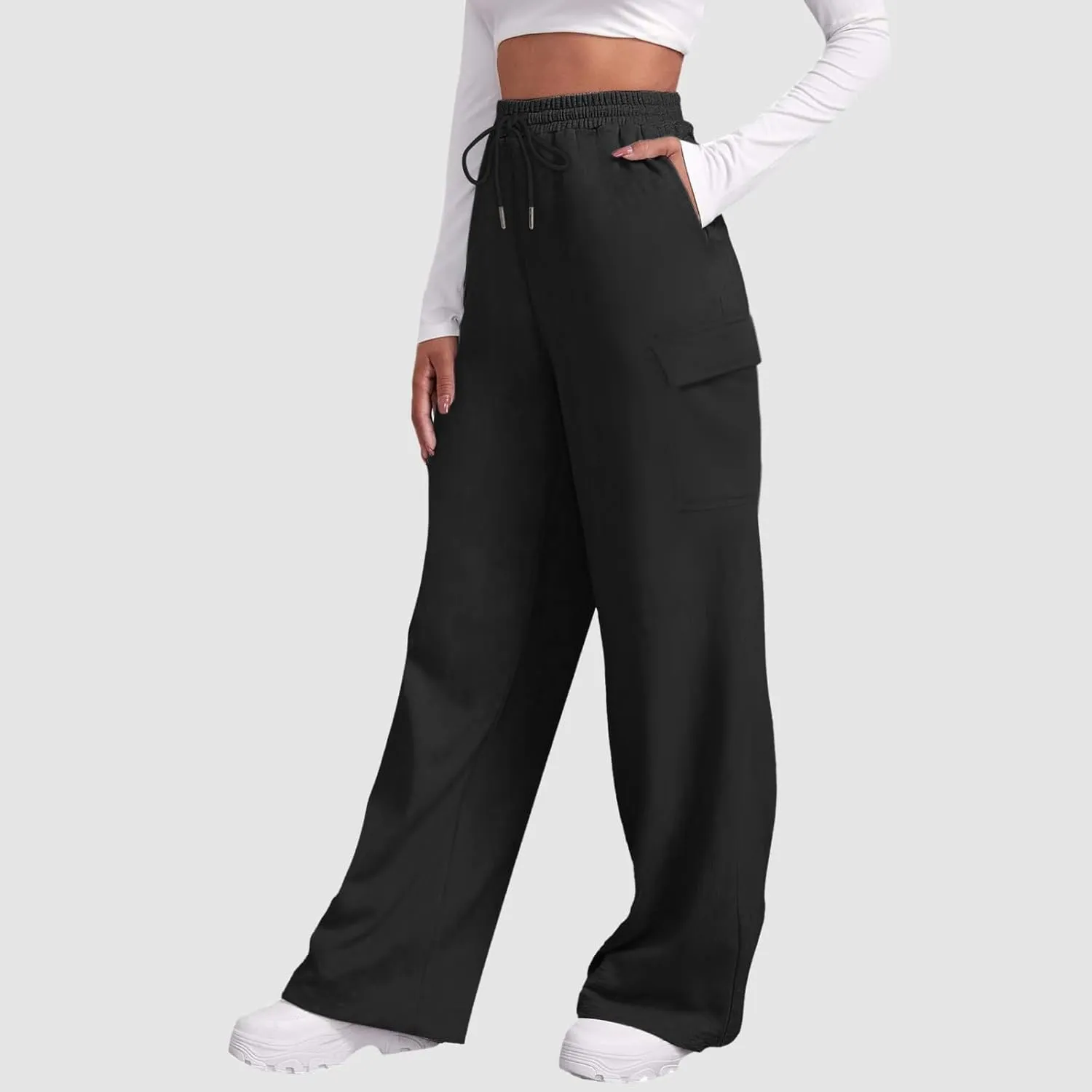 Pants for Women Baggy High Waisted Sweatpants Casual Pants with Pockets Soft