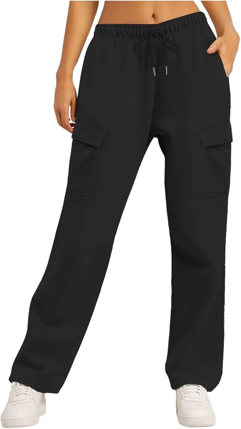 Pants for Women Baggy High Waisted Sweatpants Casual Pants with Pockets Soft