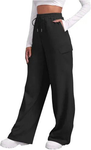 Pants for Women Baggy High Waisted Sweatpants Casual Pants with Pockets Soft