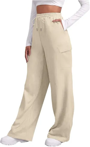 Pants for Women Baggy High Waisted Sweatpants Casual Pants with Pockets Soft
