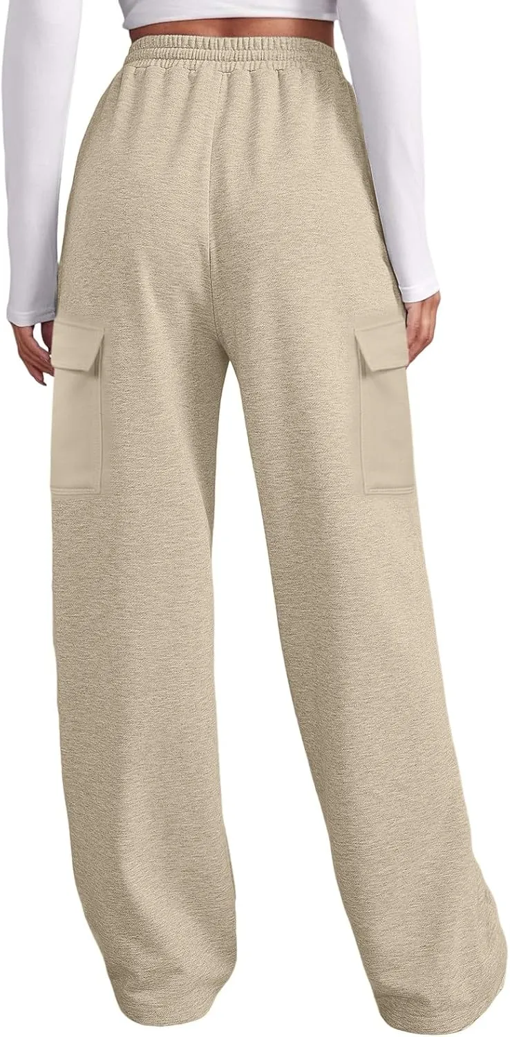 Pants for Women Baggy High Waisted Sweatpants Casual Pants with Pockets Soft
