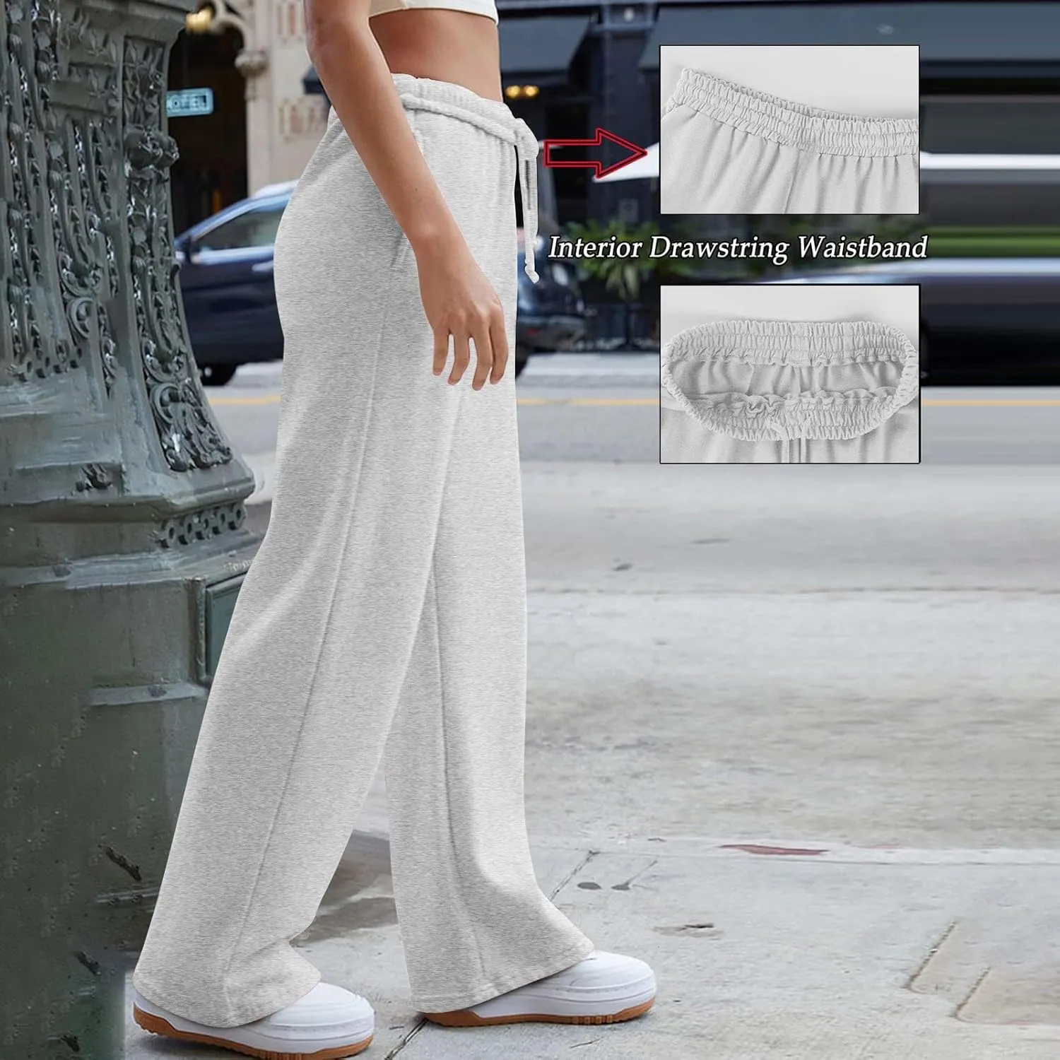 Pants for Women Casual Print Soft High Waisted Sweatpants Athletic Drawstring with