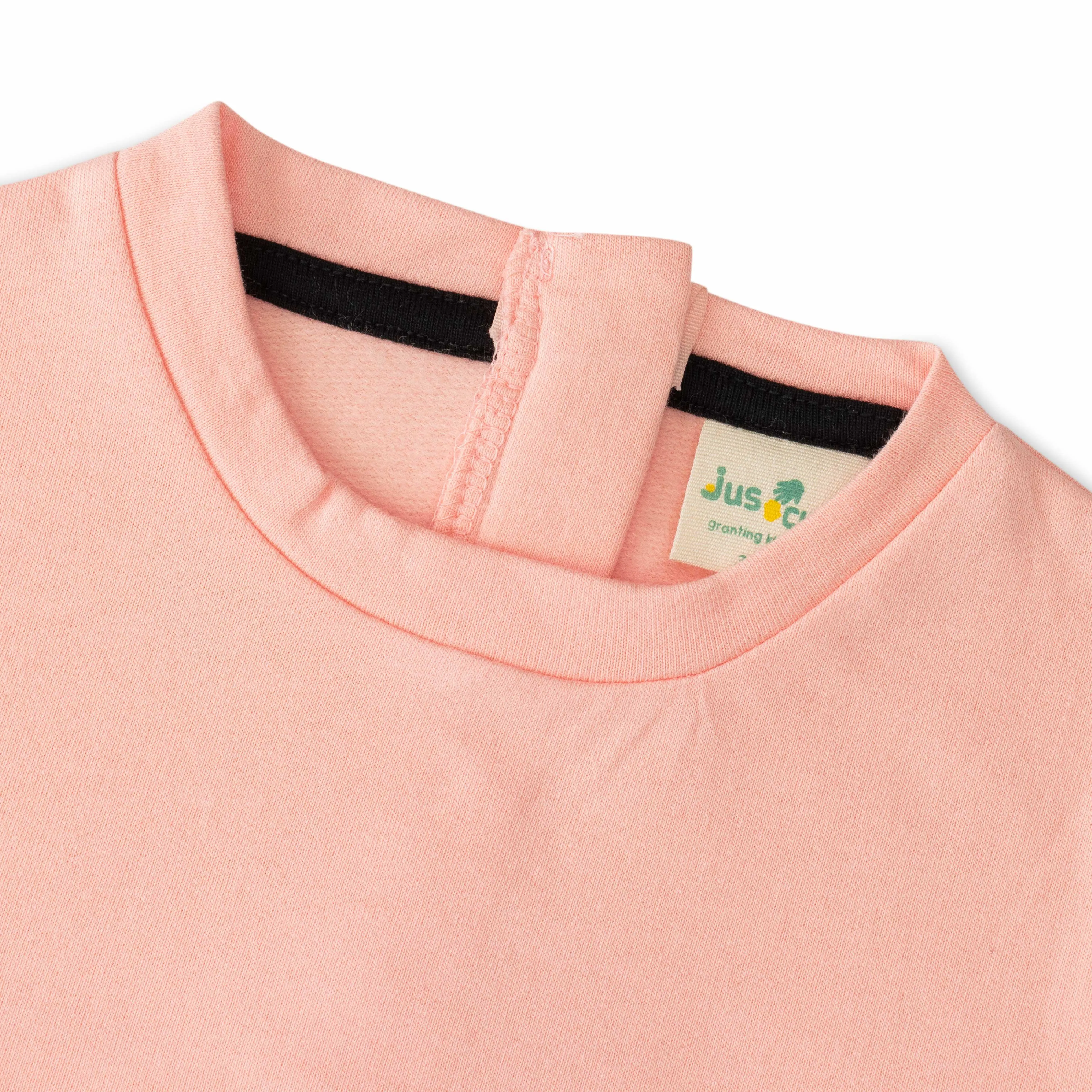 "Pink Animal Face Sweatshirt  Cozy Long-Sleeve Pullover for Girls"