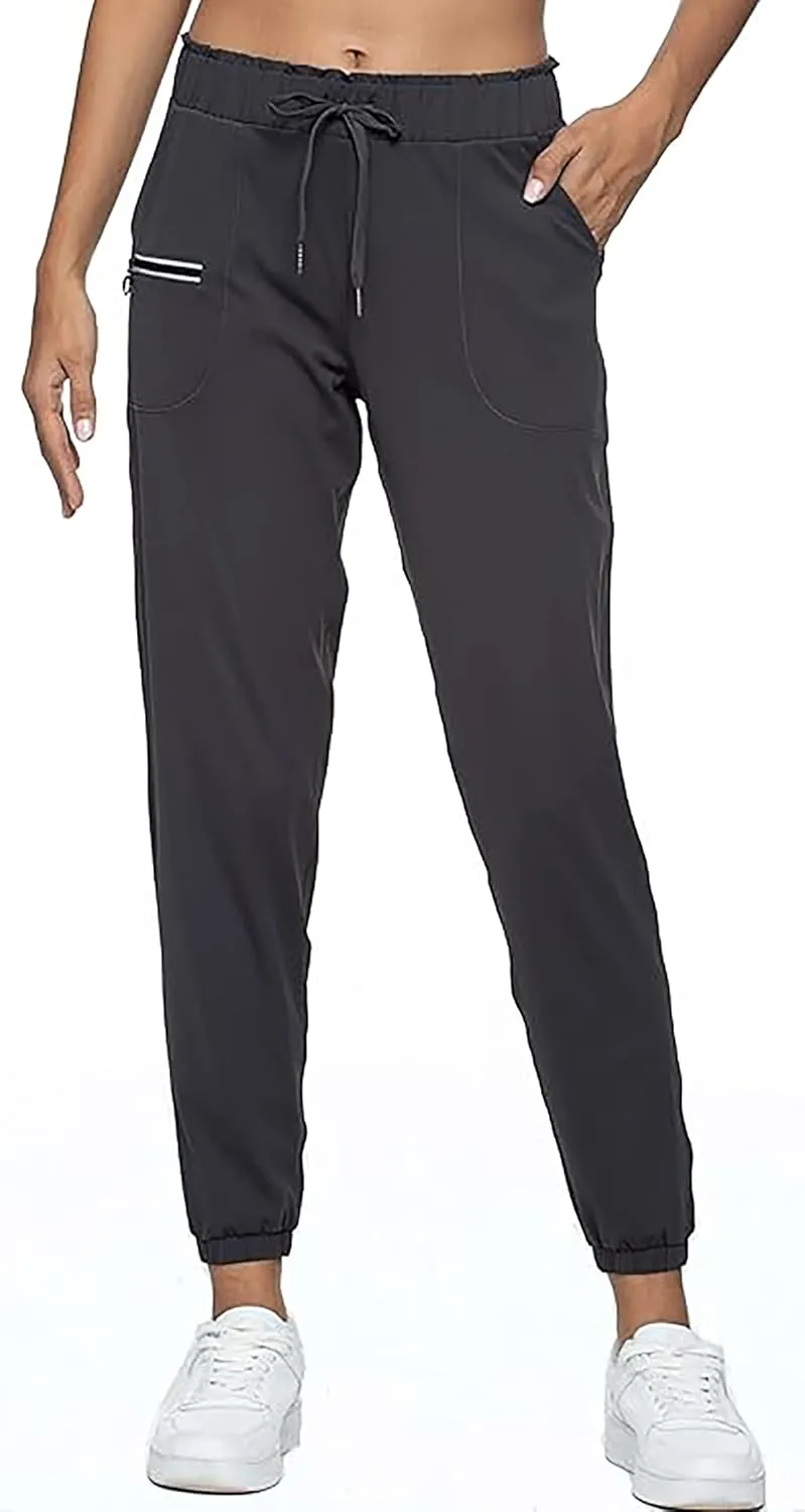 Rrosseyz Women Lightweight Joggers Pants with Pockets, Quick Dry Athletic Workout Soft Pant for Gym Running