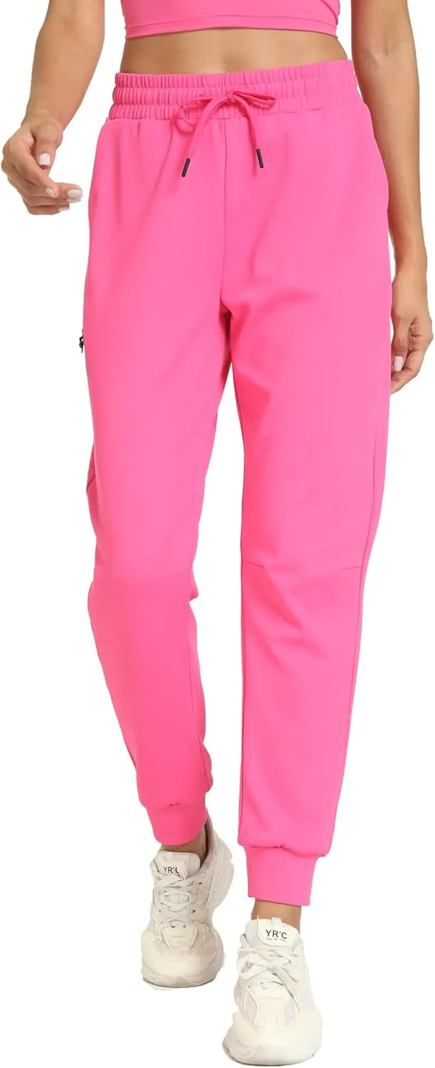 Rrosseyz Women Lightweight Joggers Pants with Pockets, Quick Dry Athletic Workout Soft Pant for Gym Running