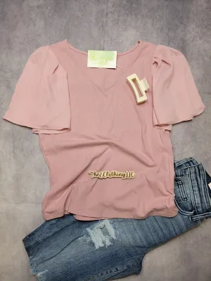 Ruffled Sleeve Top
