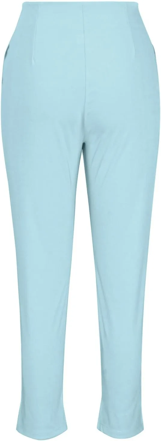 Ruziyoog High Waist Skinny Pants for Women Soft Stretchy Slim Fit Trousers Casual Work Office Pants