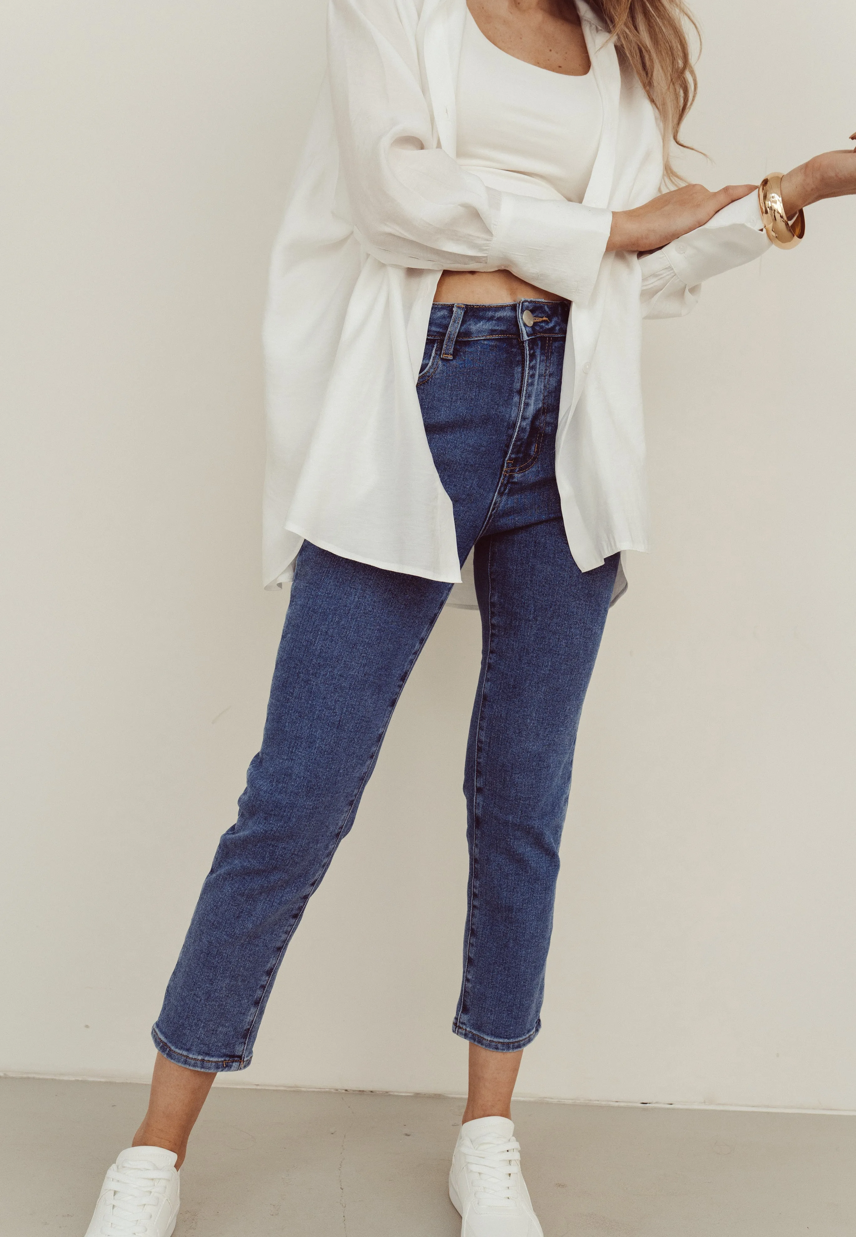 SALE - WHITNEY Mom Jeans in Blue