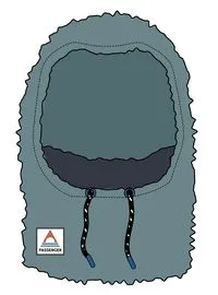Snowdrift Recycled Fleece Hood - Arctic