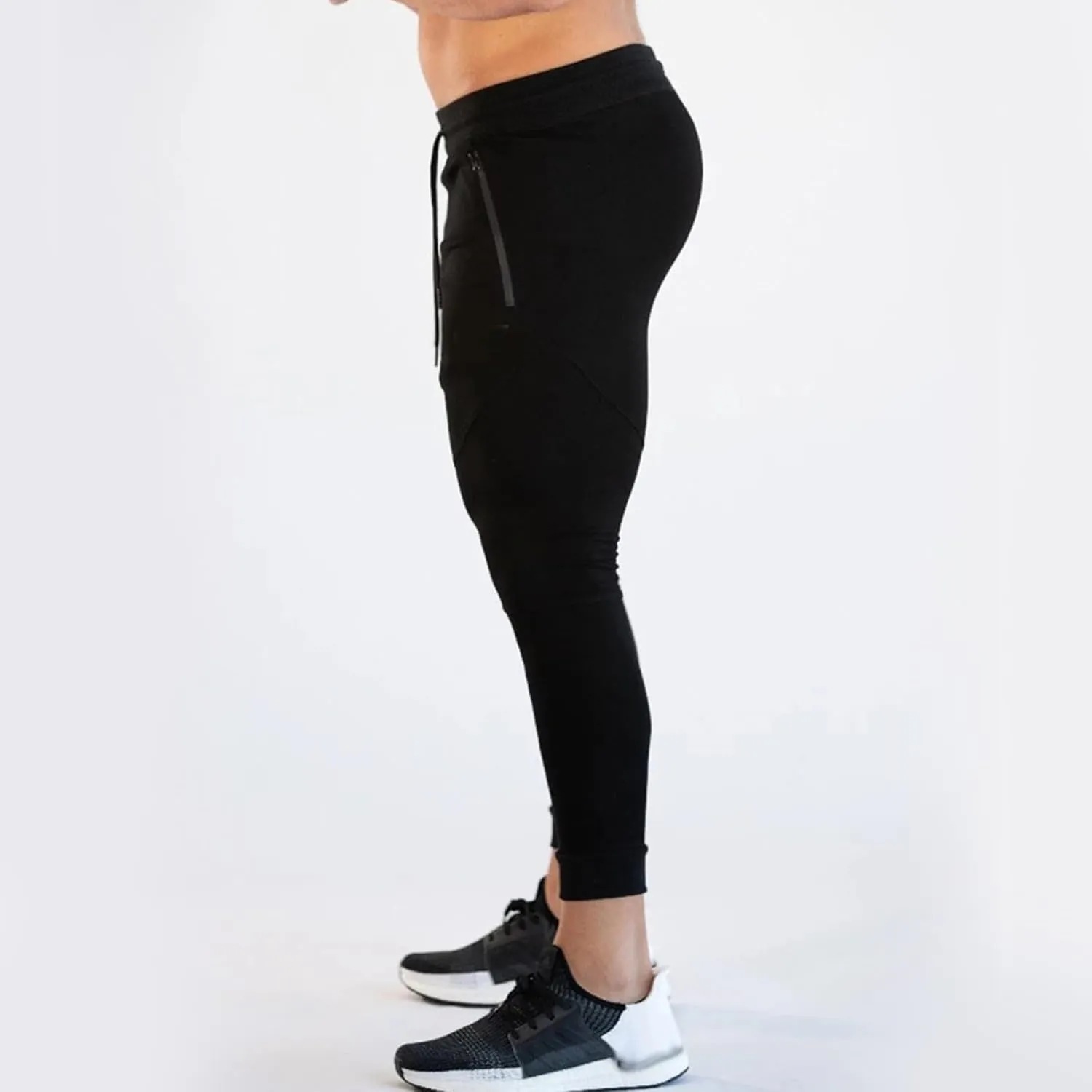 Sports Men's Tights Pants Stretchy Yoga Pants Slim Fit Sport Pant Drawstring Workout Trousers Soft Running Pants