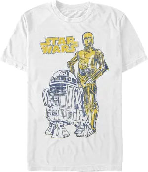 STAR WARS Men's Oversized Droid Friends T-Shirt