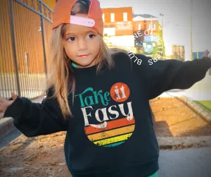 Take It Easy | Retro Toddler Sweatshirt