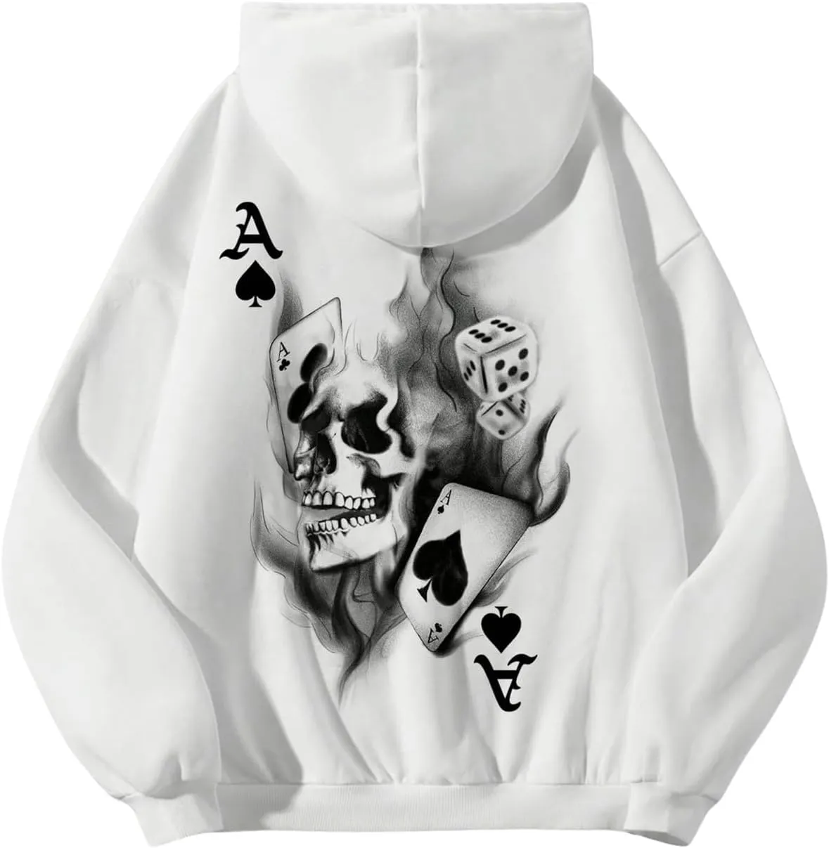Women's Graphic Print Long Sleeve Hoodie Drop Shoulder Drawstring Hooded Pullover Fleece Sweatshirts