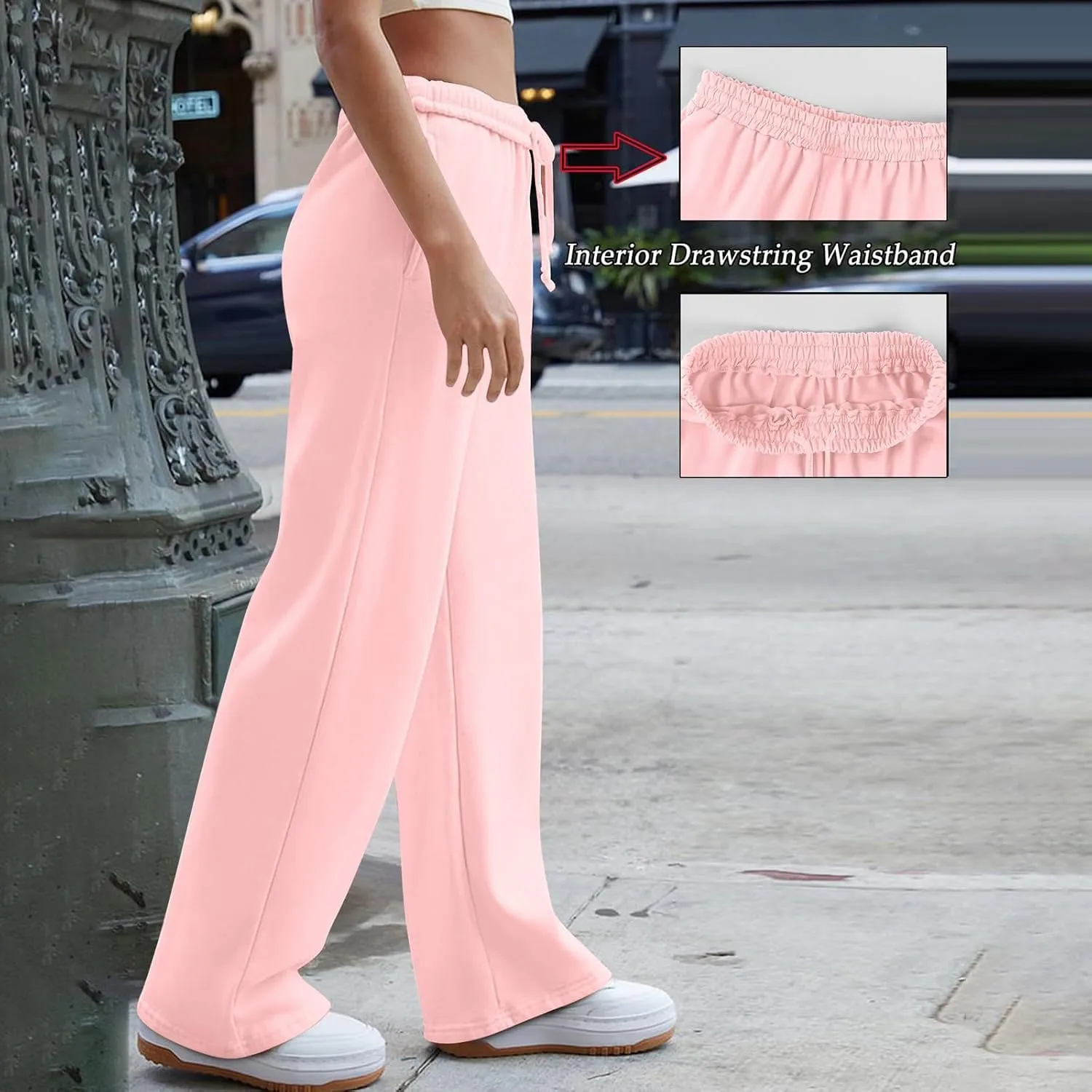 Women's Pants, Sweatpants Soft High Waisted Baggy Casual Workout Y2K with Pockets
