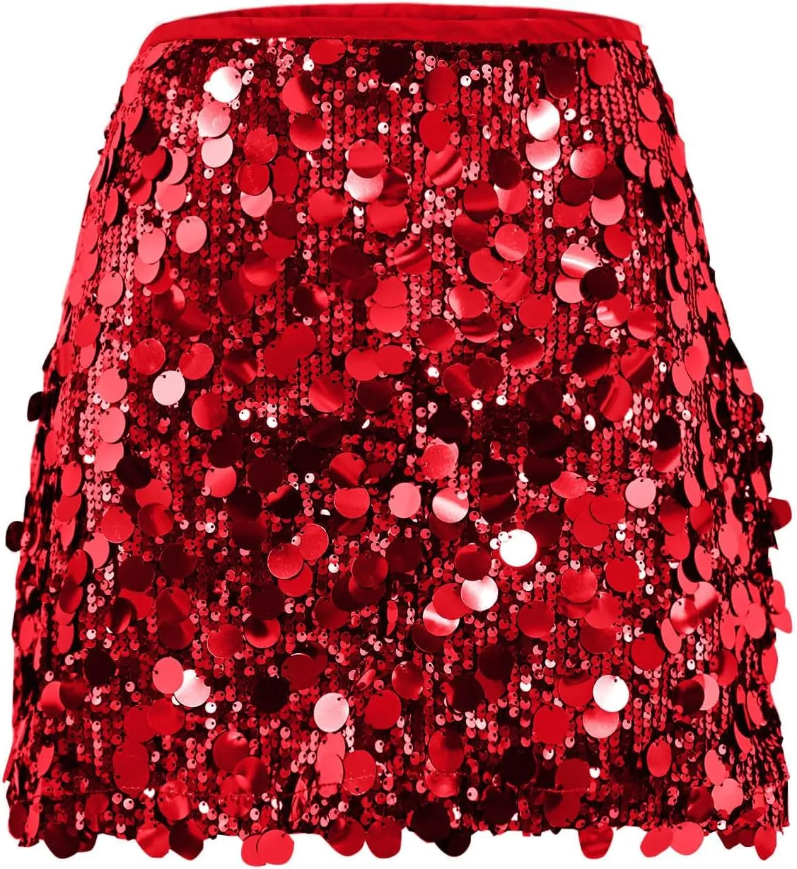 Women's Sequin Skirts Shiny Sparkly Mini Bodycon Skirts Holiday Party Outfits Night Out Dance Club Rave Costume